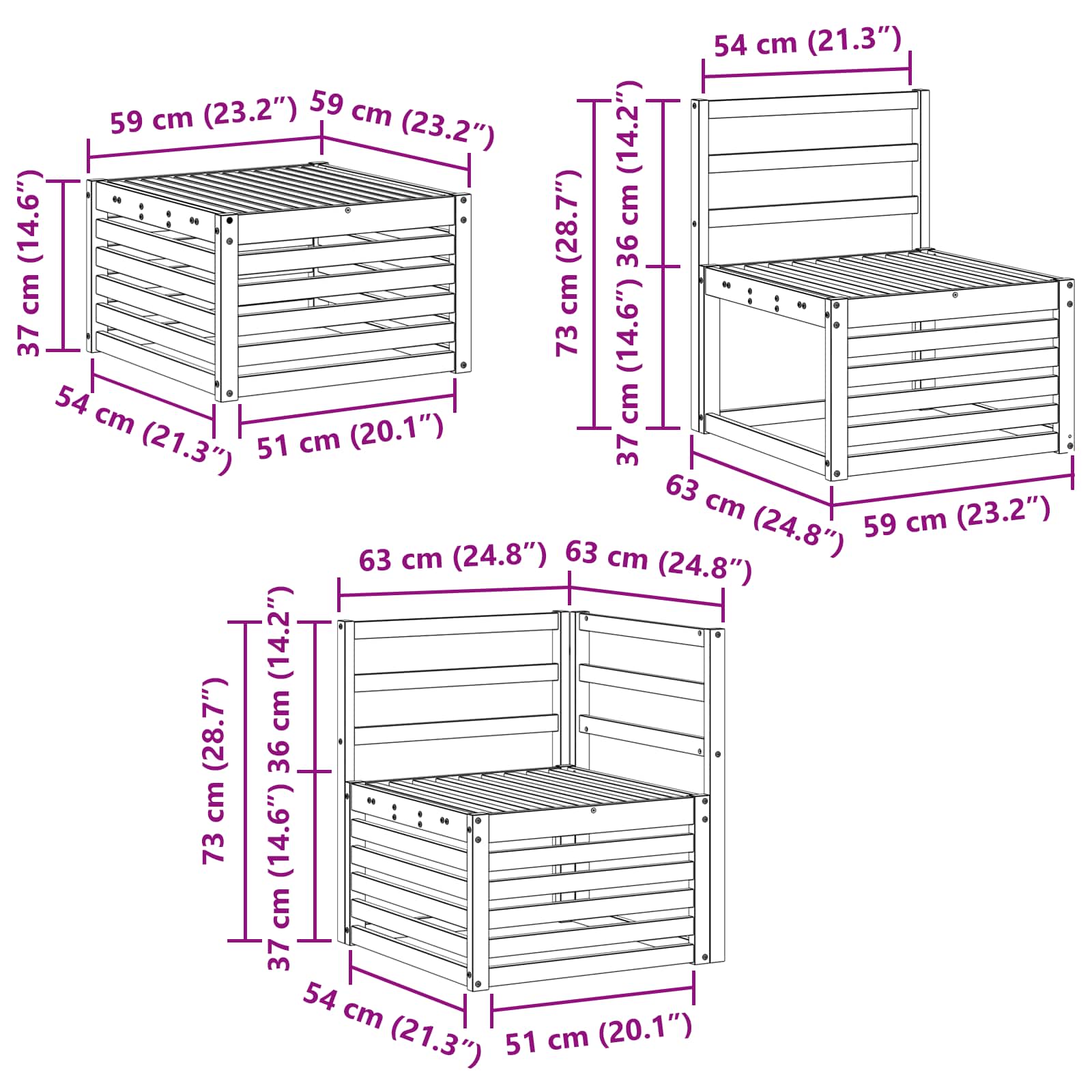 Buiten bankenset 8 pcs Naturel Massief Acaciahout is nu te koop bij PeponiXL, paradijselijk wonen!