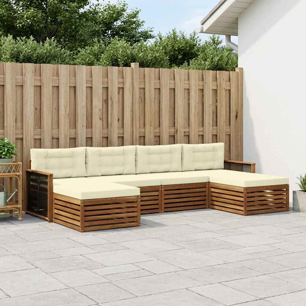 Sofa-Sets met kussen 6 pcs Massief Acaciahout is nu te koop bij PeponiXL, paradijselijk wonen!