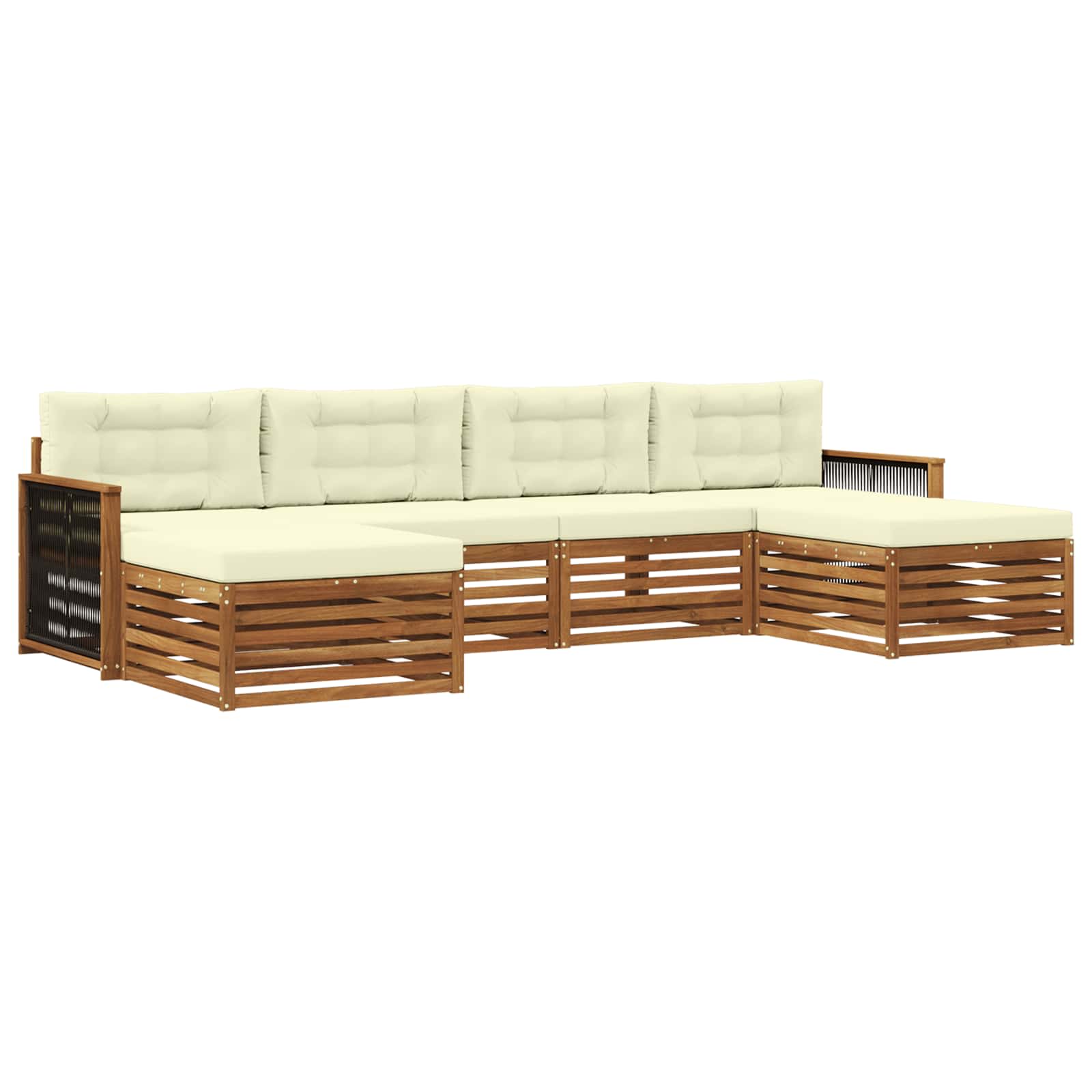 Sofa-Sets met kussen 6 pcs Massief Acaciahout is nu te koop bij PeponiXL, paradijselijk wonen!