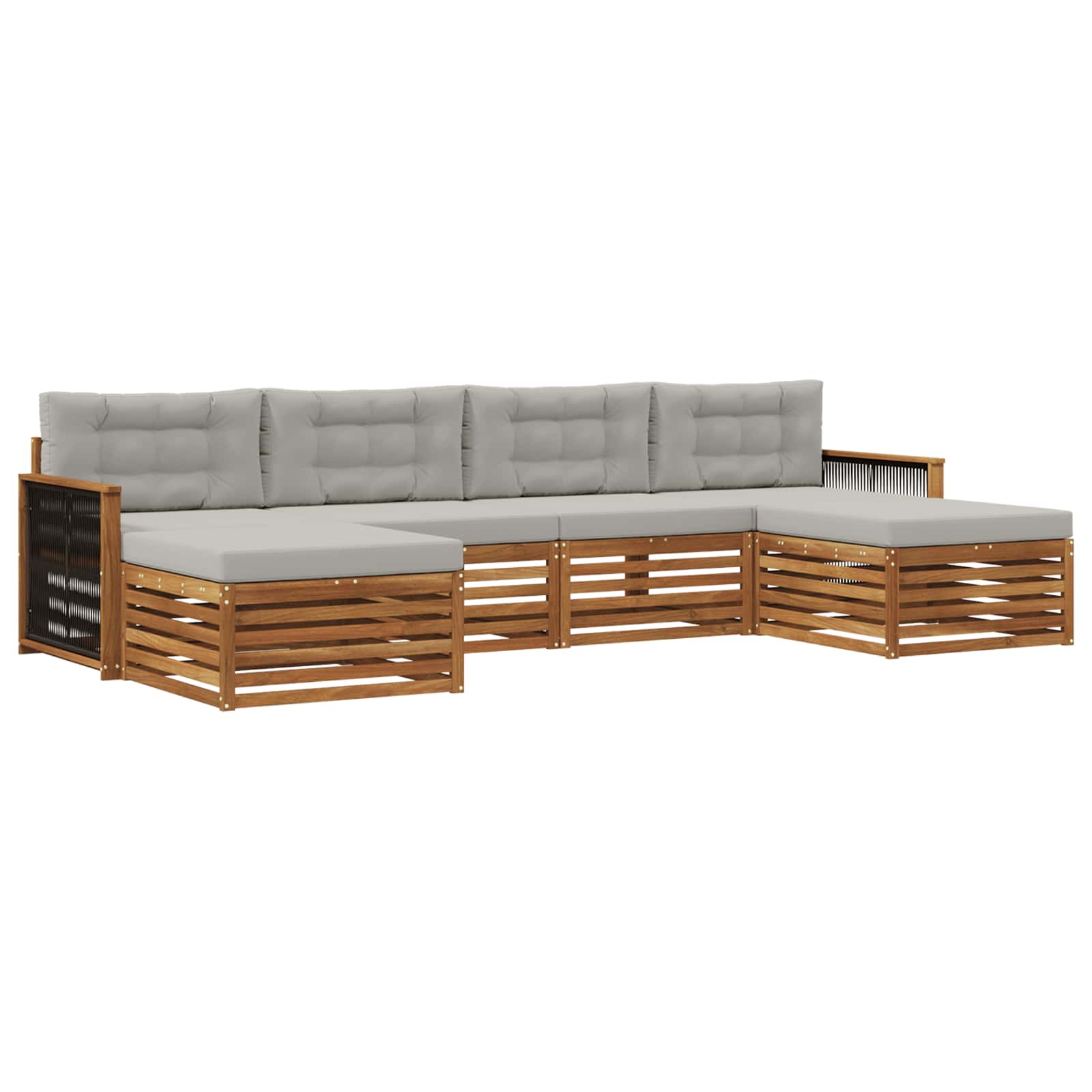 Sofa-Sets met kussen 6 pcs Massief Acaciahout is nu te koop bij PeponiXL, paradijselijk wonen!