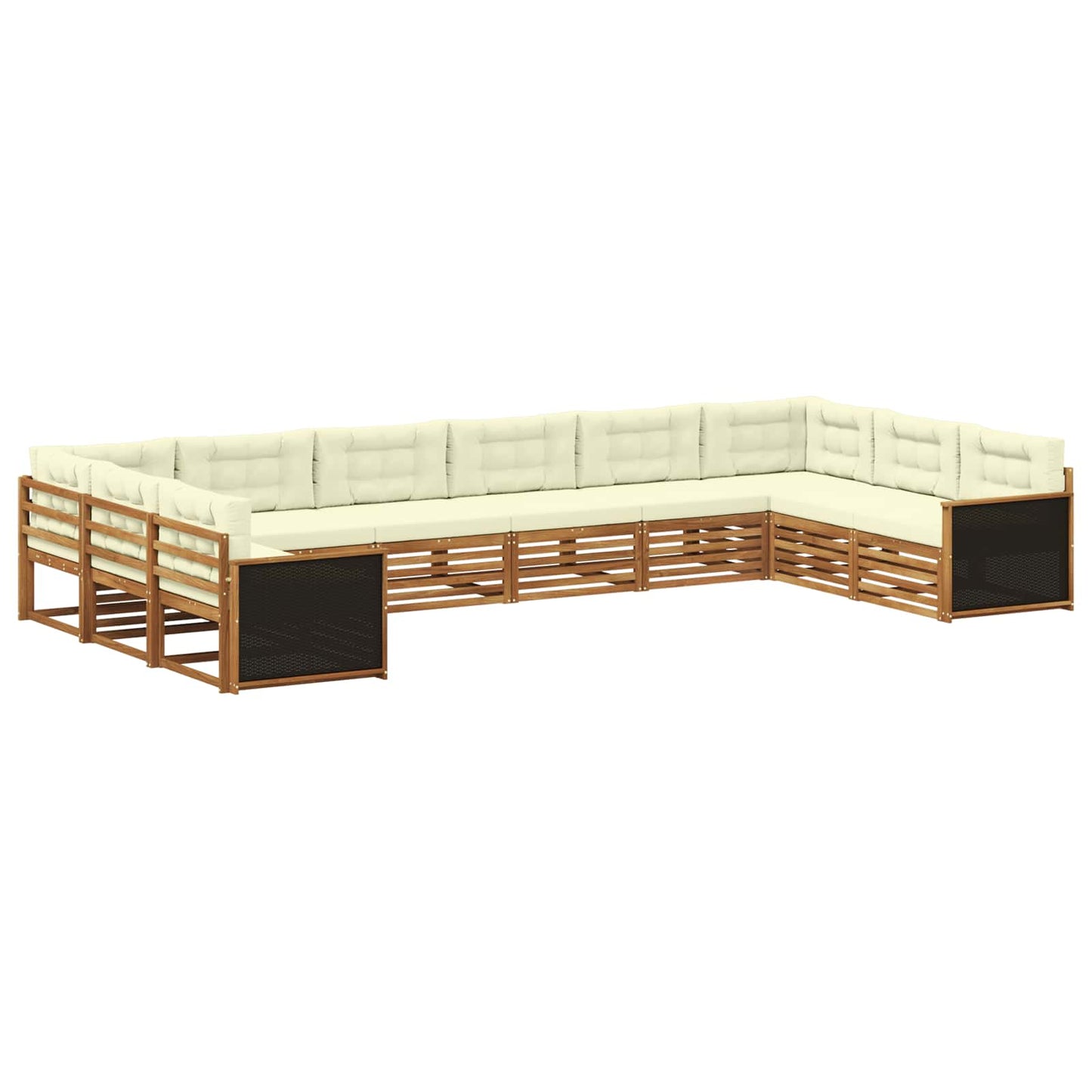 Sofa-Sets met kussen 10 pcs Massief Acaciahout is nu te koop bij PeponiXL, paradijselijk wonen!