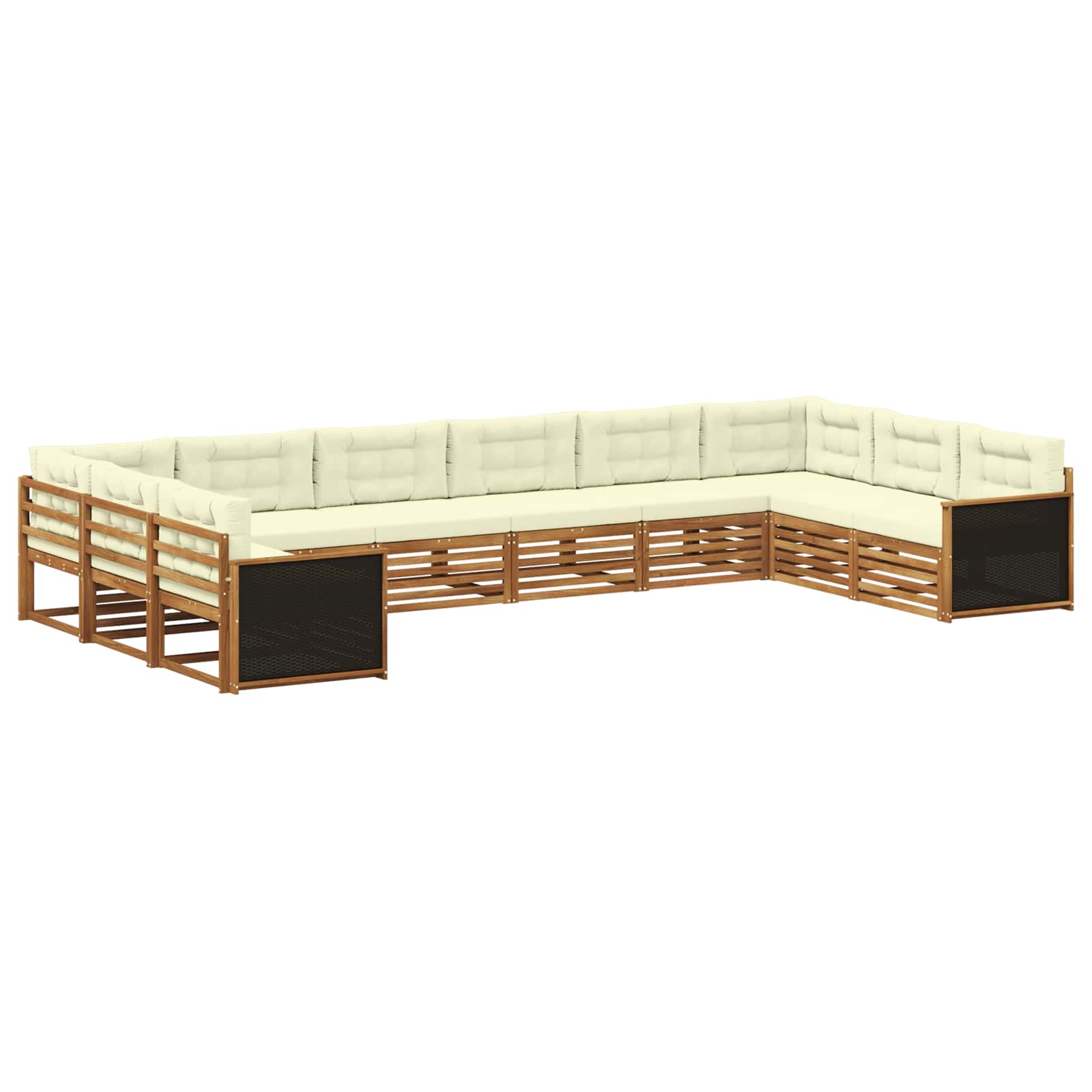 Sofa-Sets met kussen 10 pcs Massief Acaciahout is nu te koop bij PeponiXL, paradijselijk wonen!