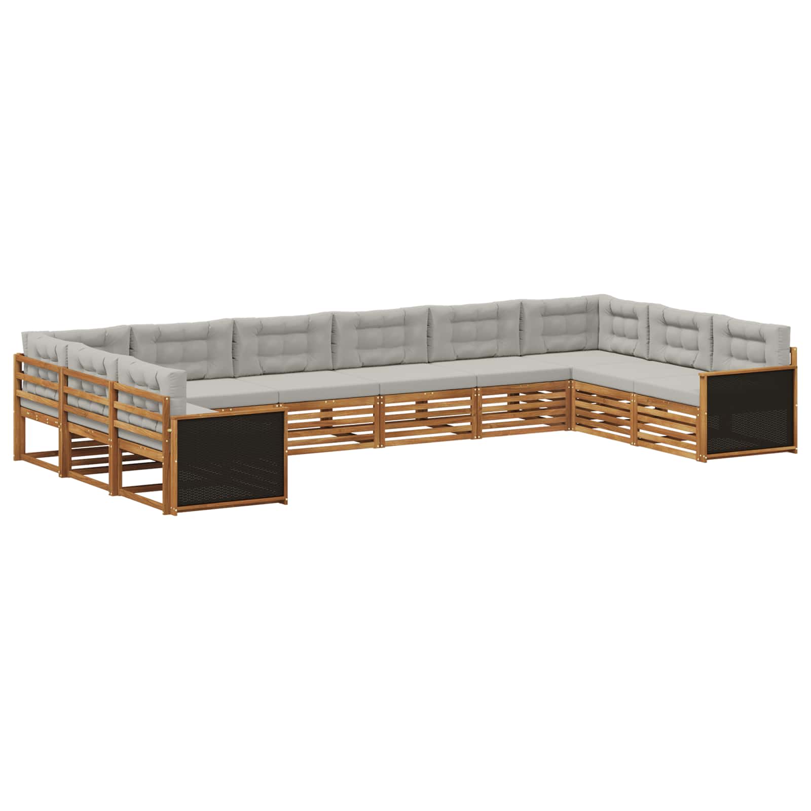 Sofa-Sets met kussen 10 pcs Massief Acaciahout is nu te koop bij PeponiXL, paradijselijk wonen!