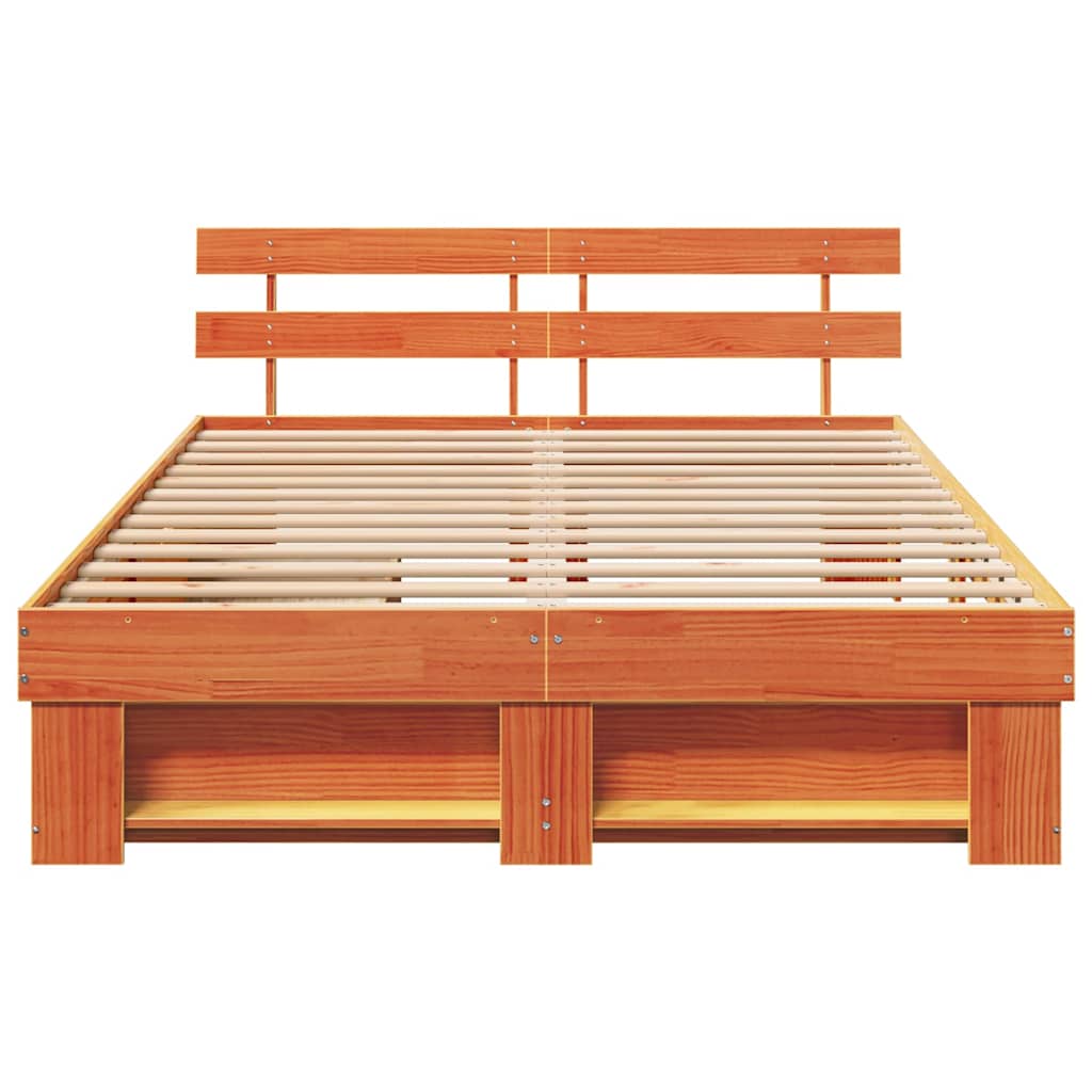Bedframe met lade Wasbruin 150 x 200 cm Massief grenenhout is nu te koop bij PeponiXL, paradijselijk wonen!