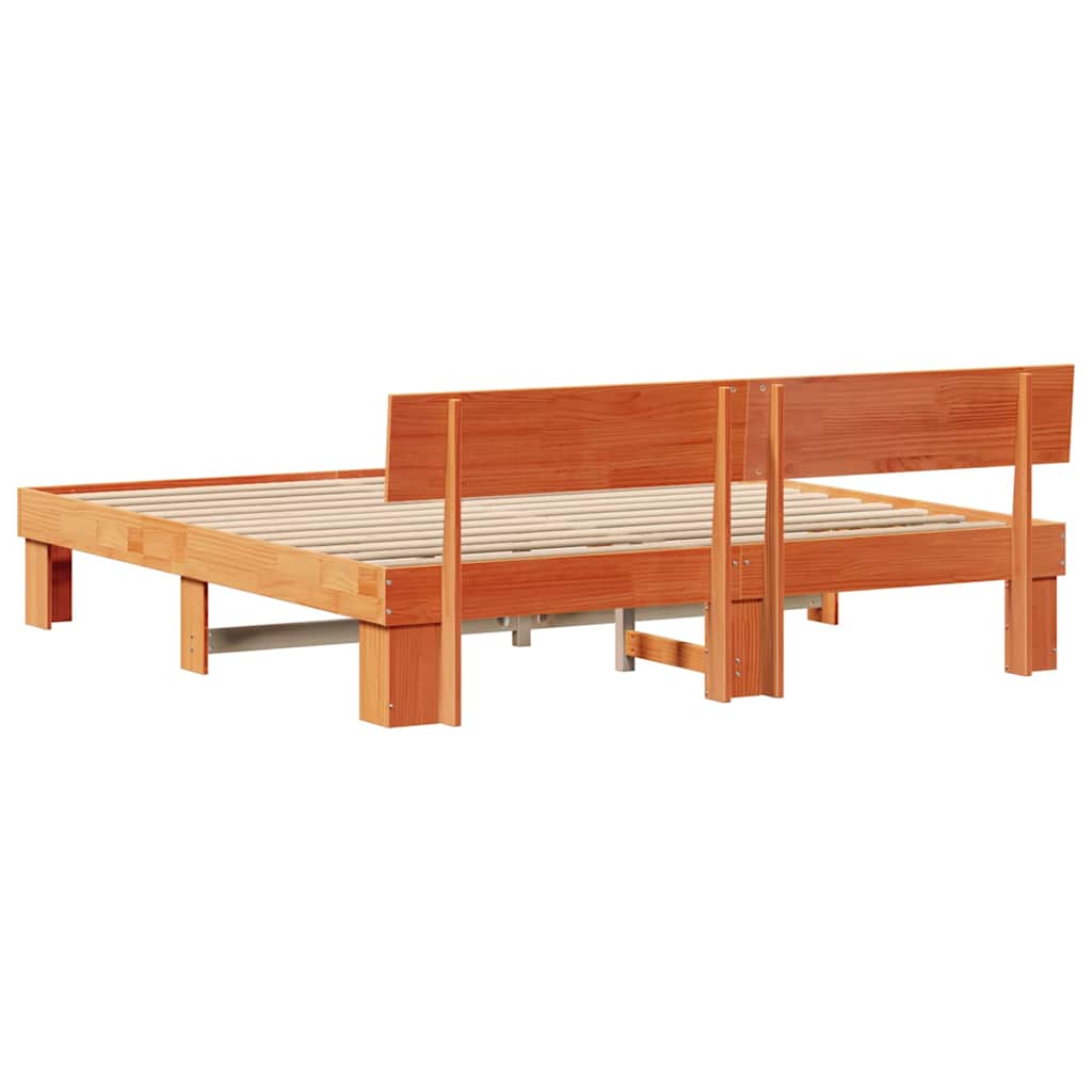 Bedframe Wasbruin 200 x 200 cm Massief grenenhout is nu te koop bij PeponiXL, paradijselijk wonen!