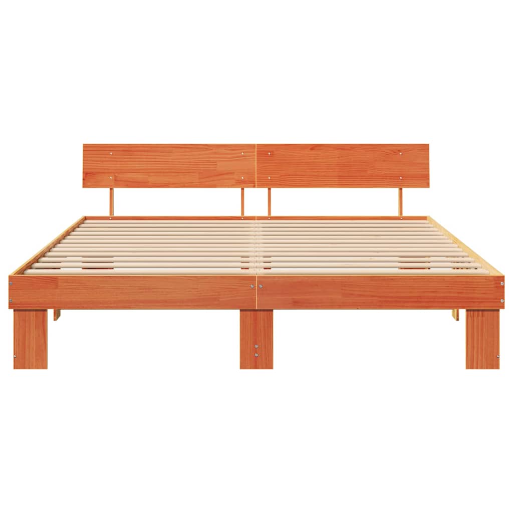 Bedframe Wasbruin 200 x 200 cm Massief grenenhout is nu te koop bij PeponiXL, paradijselijk wonen!