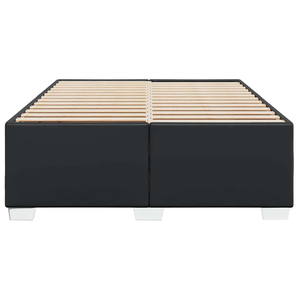Bedframe zonder matras 137x190 cm kunstleer zwart is nu te koop bij PeponiXL, paradijselijk wonen!