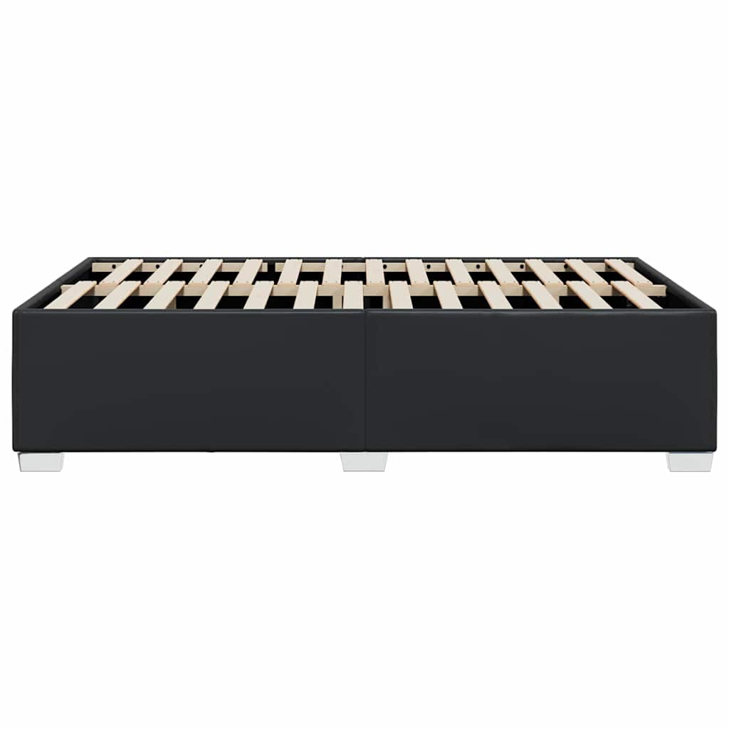 Bedframe zonder matras 137x190 cm kunstleer zwart is nu te koop bij PeponiXL, paradijselijk wonen!