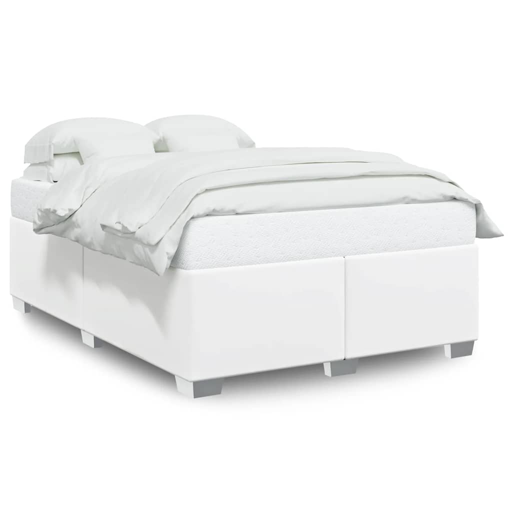 Bedframe zonder matras 137x190 cm kunstleer wit is nu te koop bij PeponiXL, paradijselijk wonen!