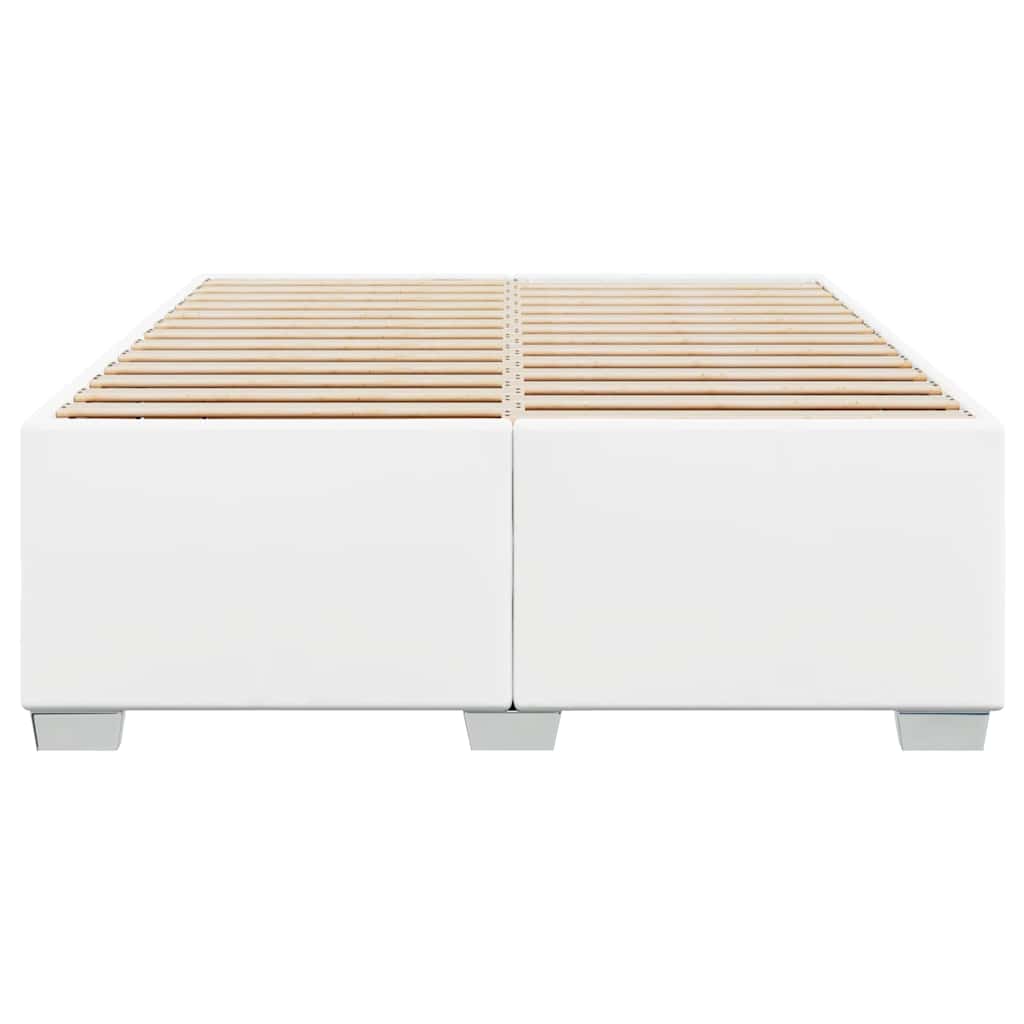Bedframe zonder matras 137x190 cm kunstleer wit is nu te koop bij PeponiXL, paradijselijk wonen!