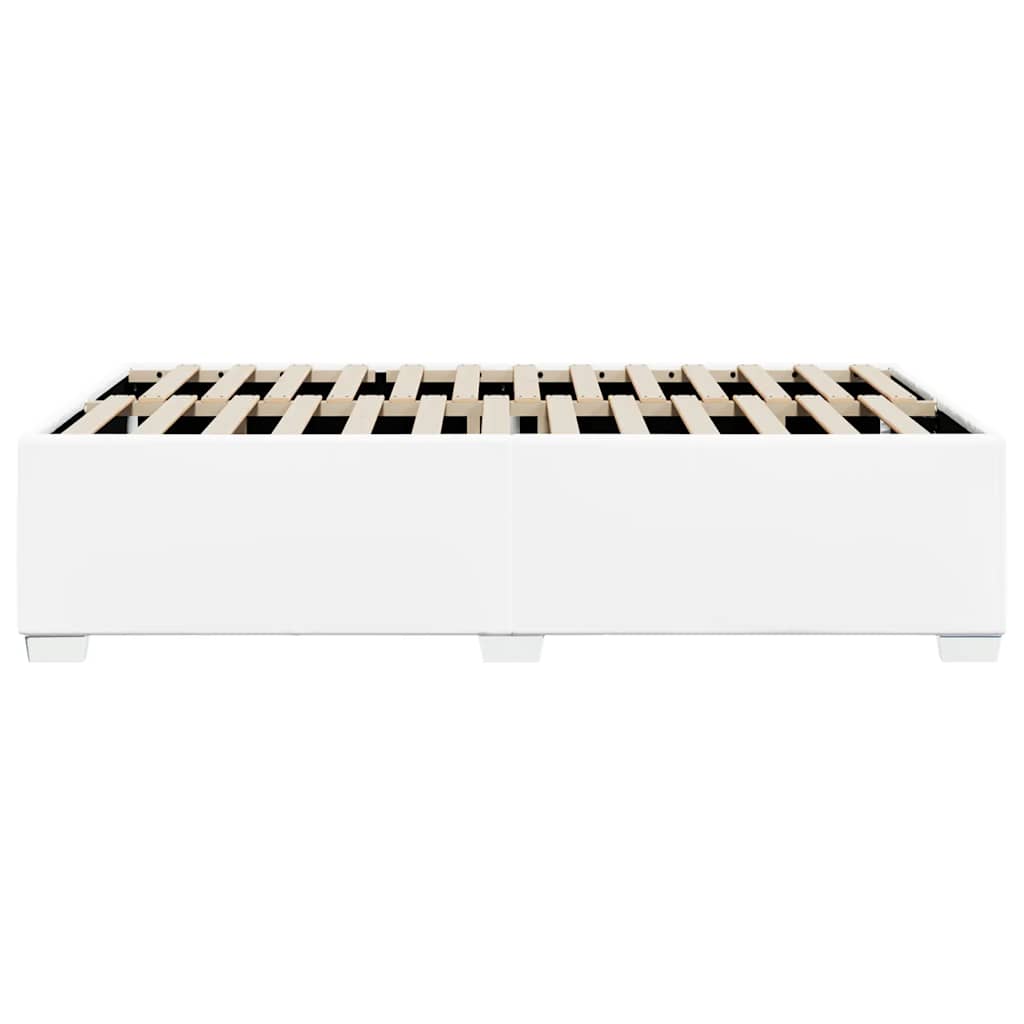 Bedframe zonder matras 137x190 cm kunstleer wit is nu te koop bij PeponiXL, paradijselijk wonen!