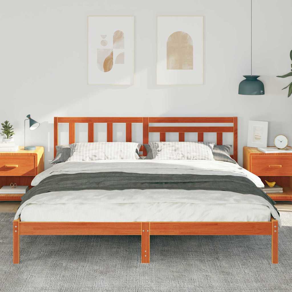 Bedframe Wasbruin 200 x 200 cm Massief grenenhout is nu te koop bij PeponiXL, paradijselijk wonen!