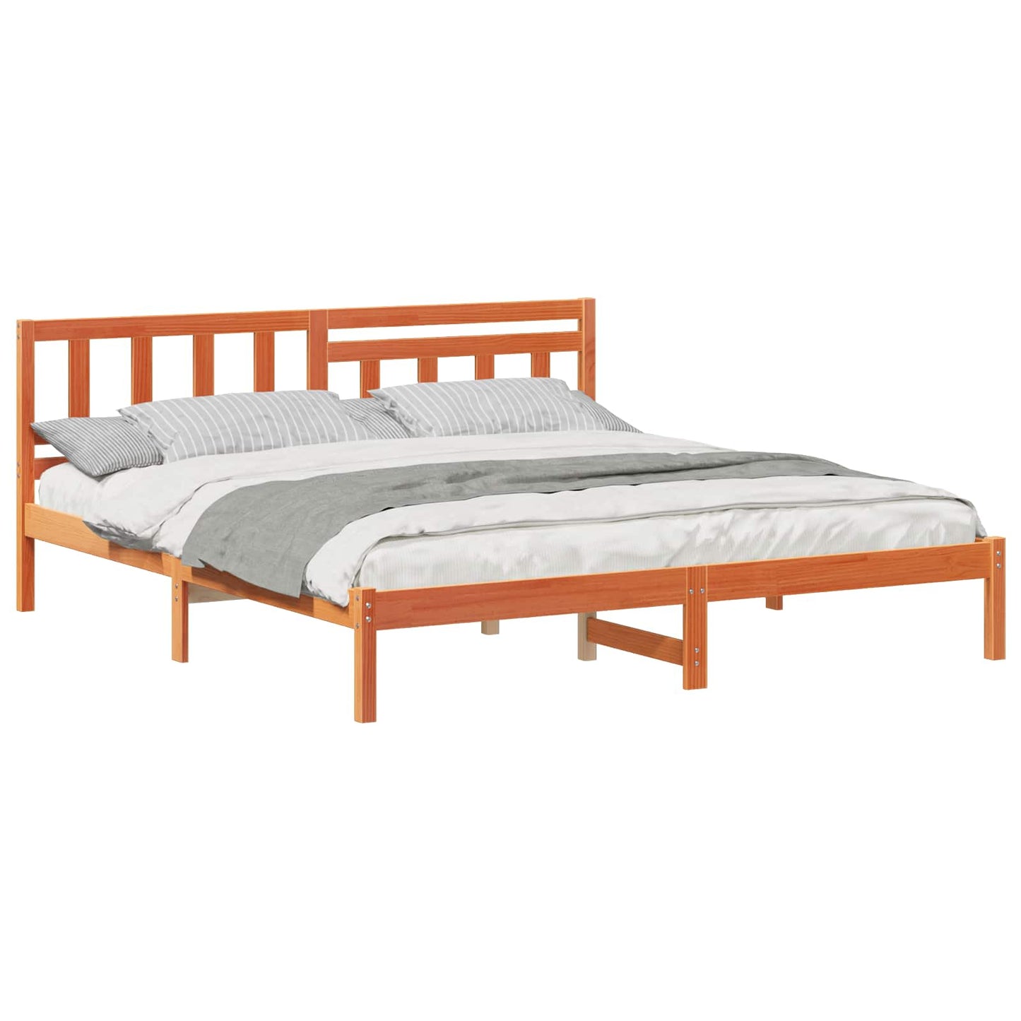 Bedframe Wasbruin 200 x 200 cm Massief grenenhout is nu te koop bij PeponiXL, paradijselijk wonen!