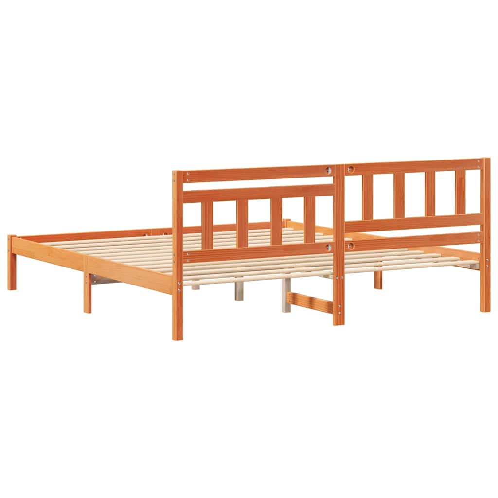 Bedframe Wasbruin 200 x 200 cm Massief grenenhout is nu te koop bij PeponiXL, paradijselijk wonen!