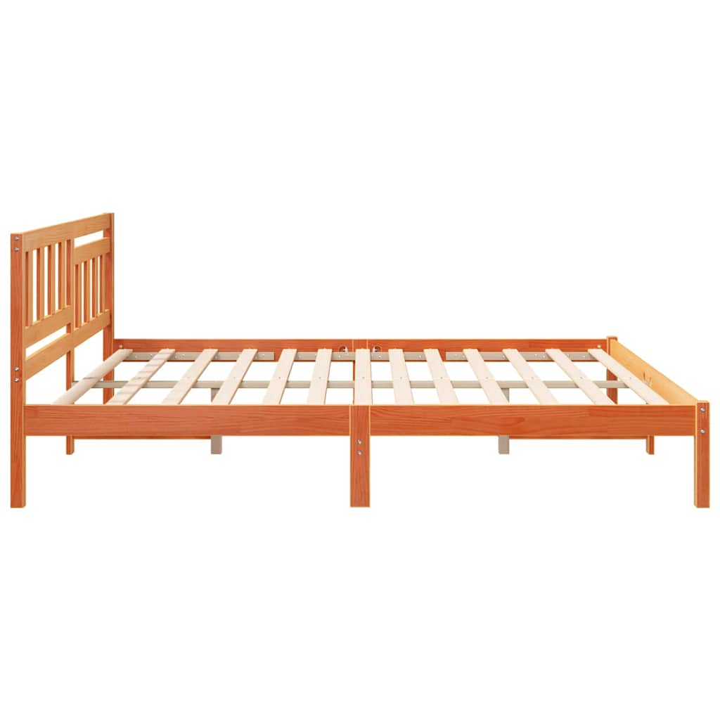 Bedframe Wasbruin 200 x 200 cm Massief grenenhout is nu te koop bij PeponiXL, paradijselijk wonen!