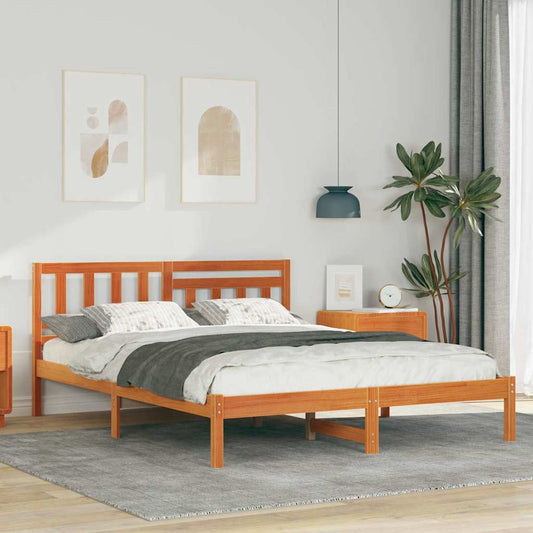 Bedframe Wasbruin 160 x 200 cm Massief grenenhout is nu te koop bij PeponiXL, paradijselijk wonen!