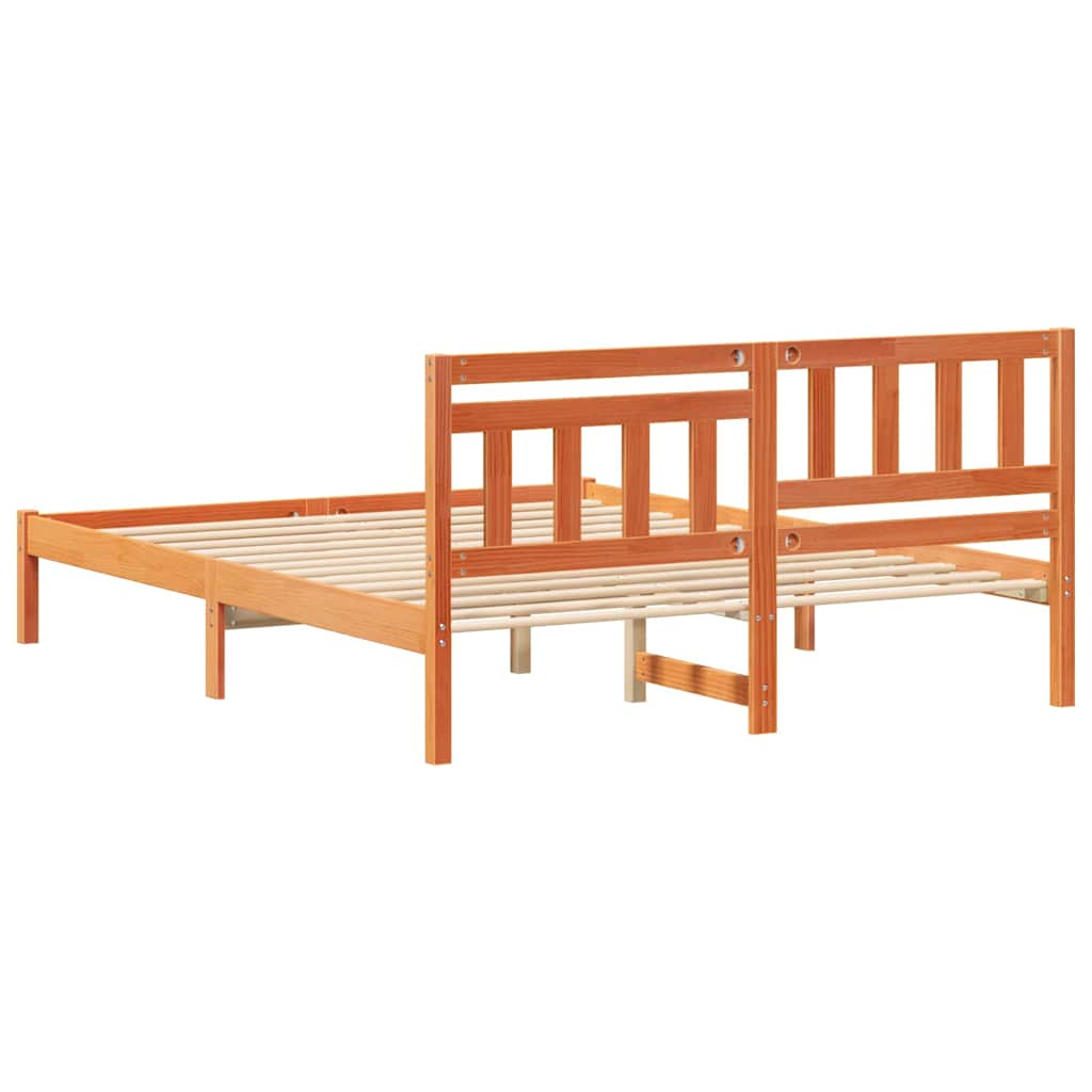 Bedframe Wasbruin 160 x 200 cm Massief grenenhout is nu te koop bij PeponiXL, paradijselijk wonen!