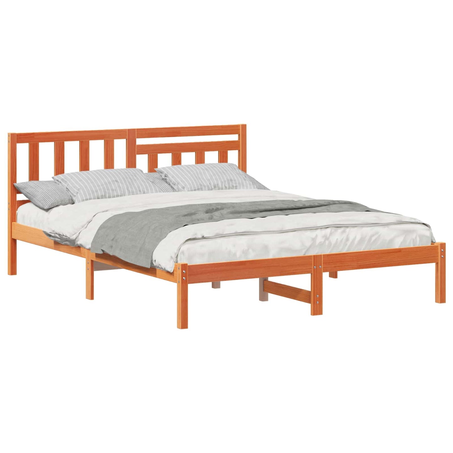 Bedframe Wasbruin 150 x 200 cm Massief grenenhout is nu te koop bij PeponiXL, paradijselijk wonen!