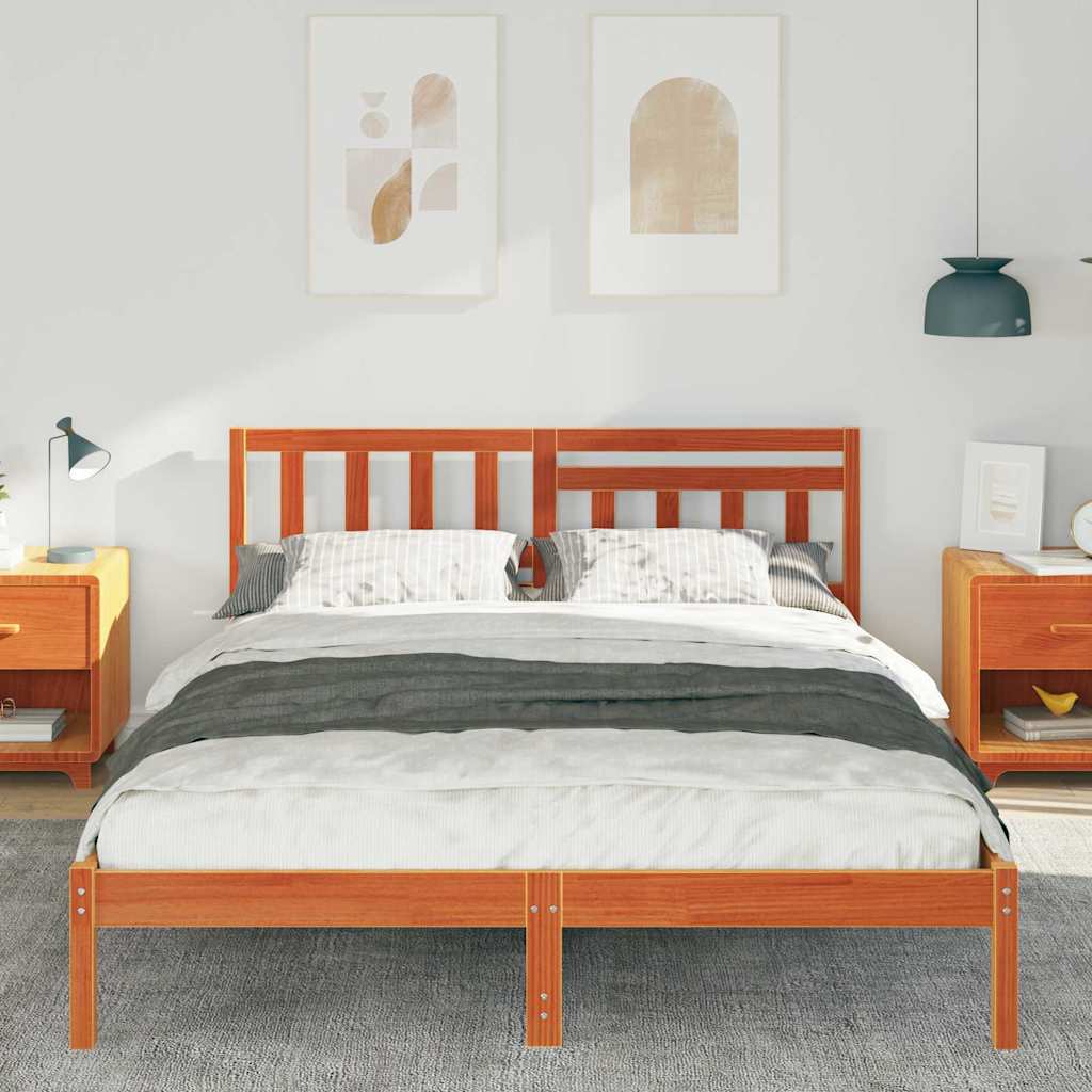 Bedframe Wasbruin 140 x 200 cm Massief grenenhout is nu te koop bij PeponiXL, paradijselijk wonen!