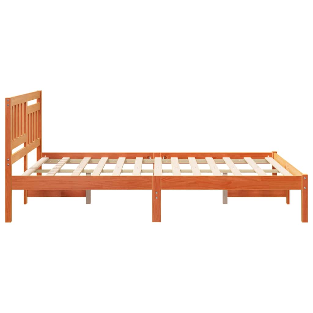 Bedframe Wasbruin 140 x 190 cm Massief grenenhout is nu te koop bij PeponiXL, paradijselijk wonen!