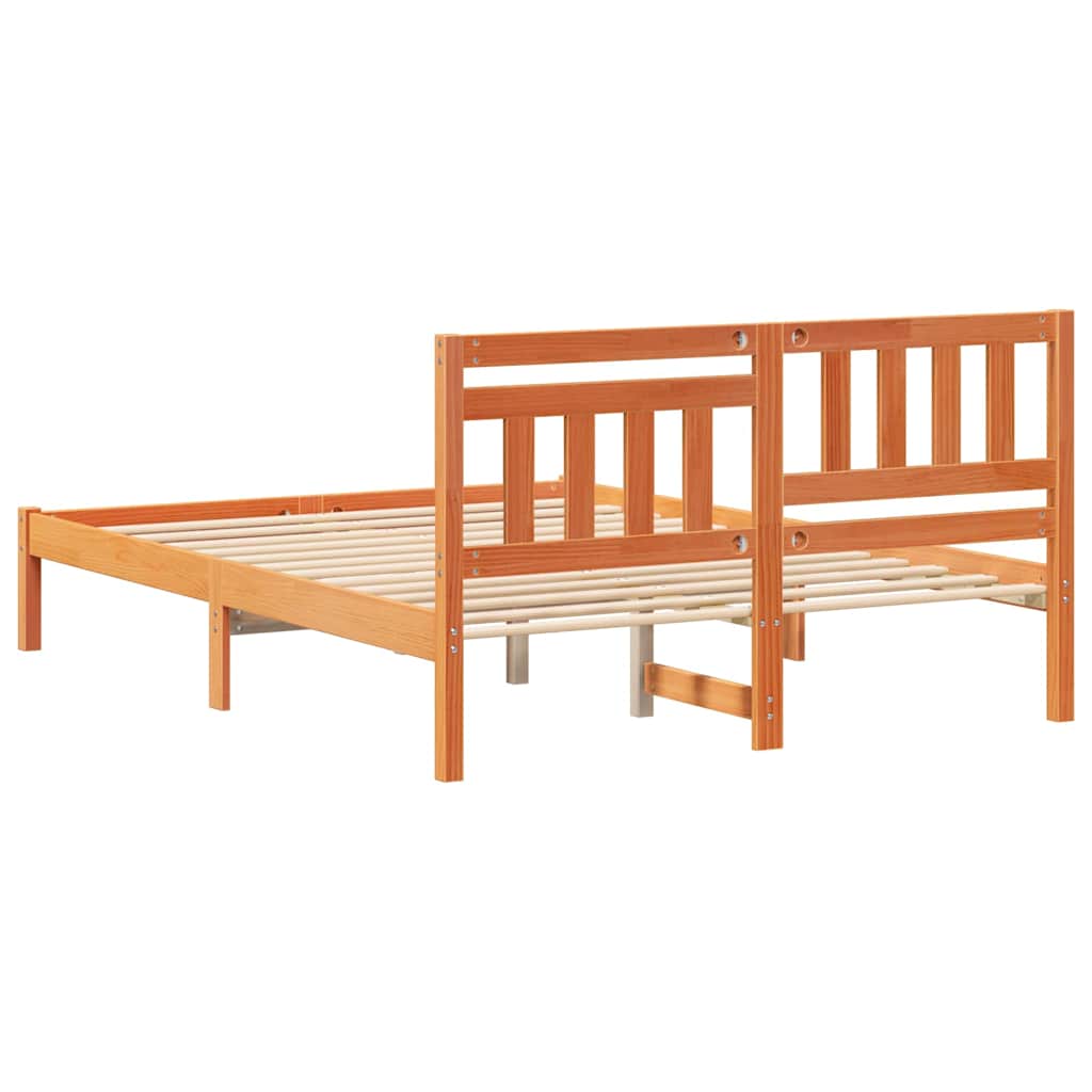 Bedframe Wasbruin 135 x 190 cm Massief grenenhout is nu te koop bij PeponiXL, paradijselijk wonen!