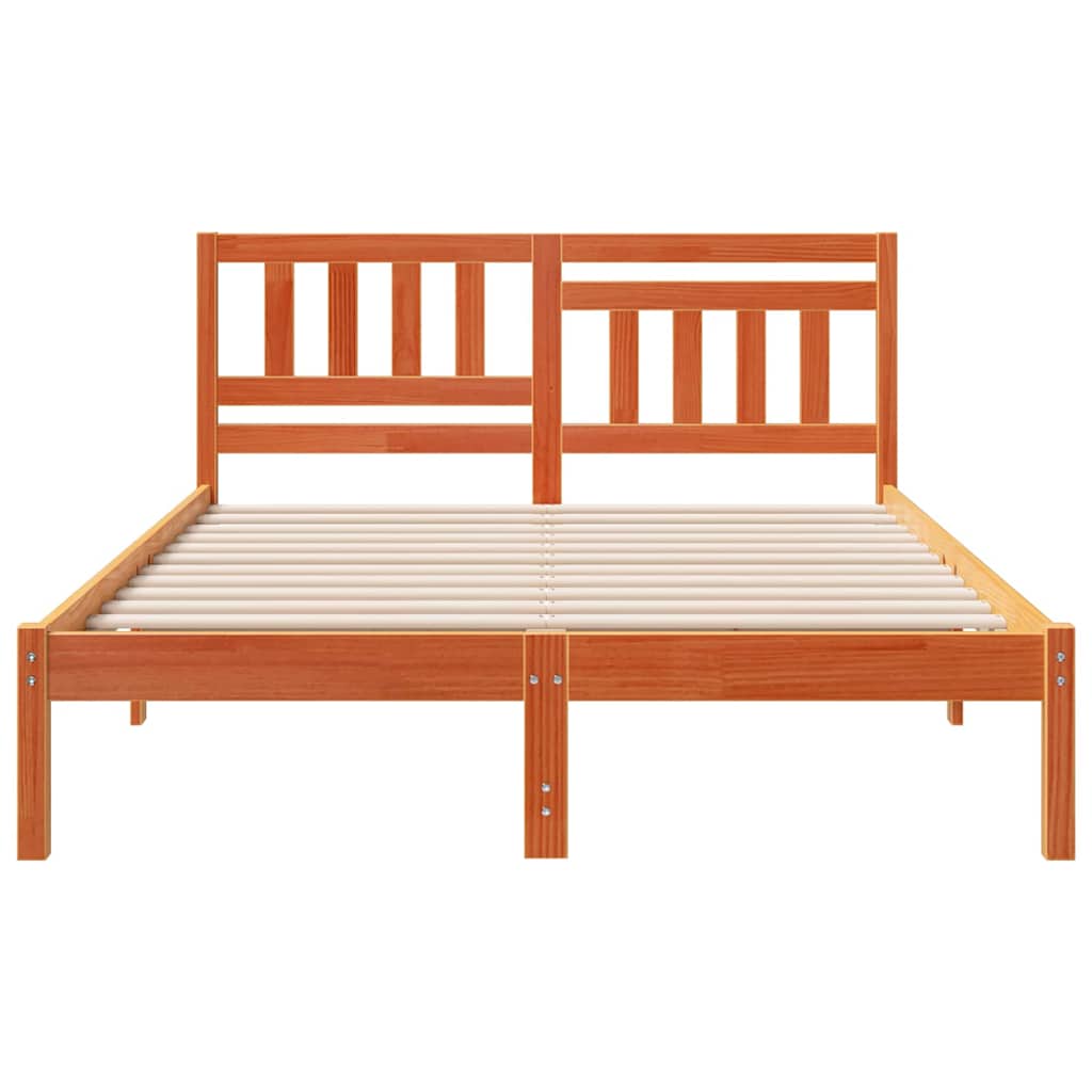 Bedframe Wasbruin 135 x 190 cm Massief grenenhout is nu te koop bij PeponiXL, paradijselijk wonen!