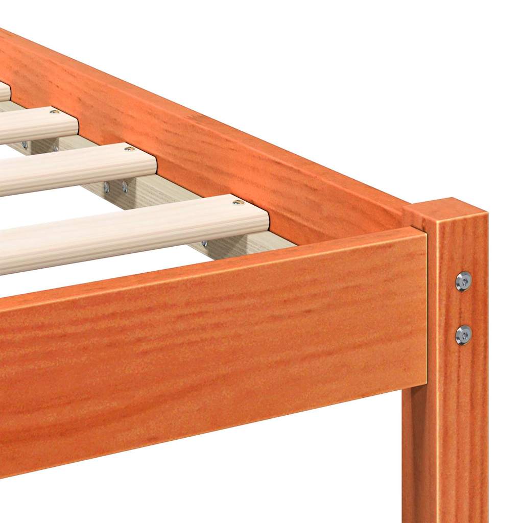 Bedframe met hoofdeinde Wasbruin 90 x 190 cm Massief grenenhout is nu te koop bij PeponiXL, paradijselijk wonen!
