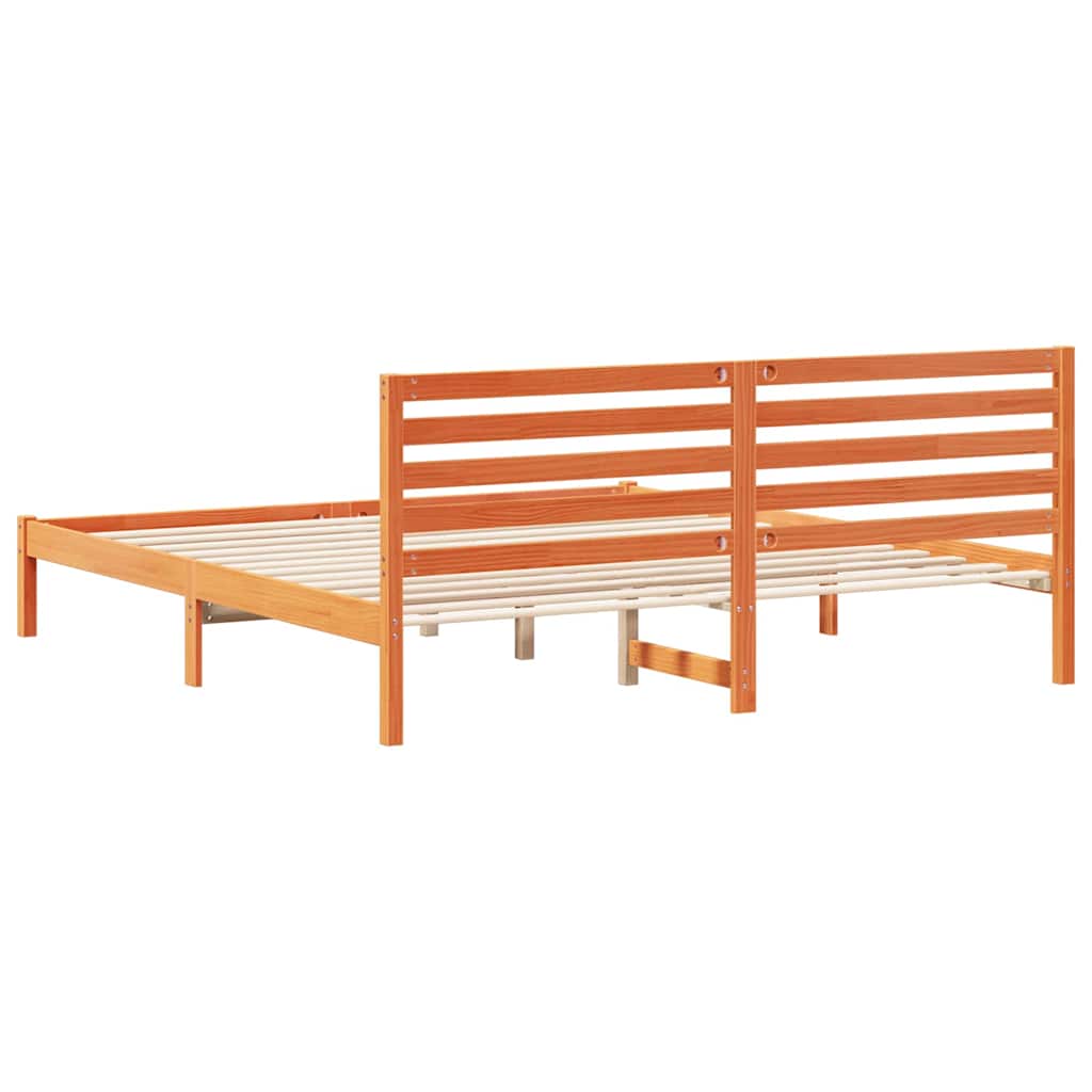 Bedframe Wasbruin 200 x 200 cm Massief grenenhout is nu te koop bij PeponiXL, paradijselijk wonen!