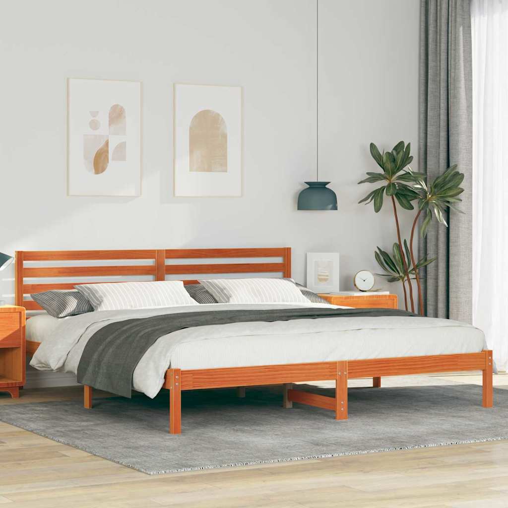 Bedframe Wasbruin 180 x 200 cm Massief grenenhout is nu te koop bij PeponiXL, paradijselijk wonen!
