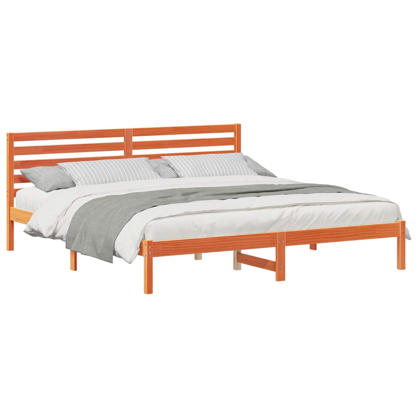 Bedframe Wasbruin 180 x 200 cm Massief grenenhout is nu te koop bij PeponiXL, paradijselijk wonen!