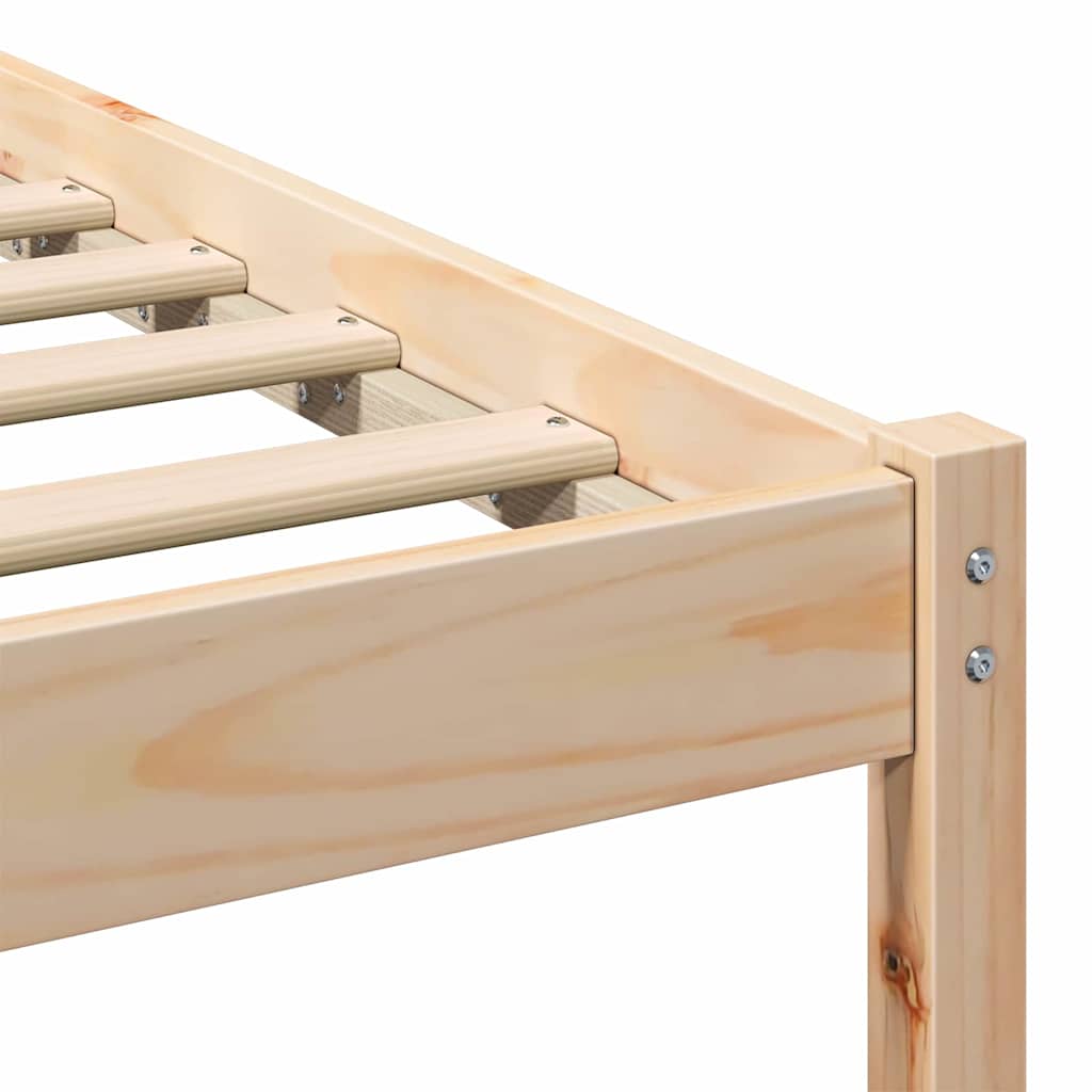Bedframe met hoofdeinde Bruin 160 x 200 cm Massief grenenhout is nu te koop bij PeponiXL, paradijselijk wonen!