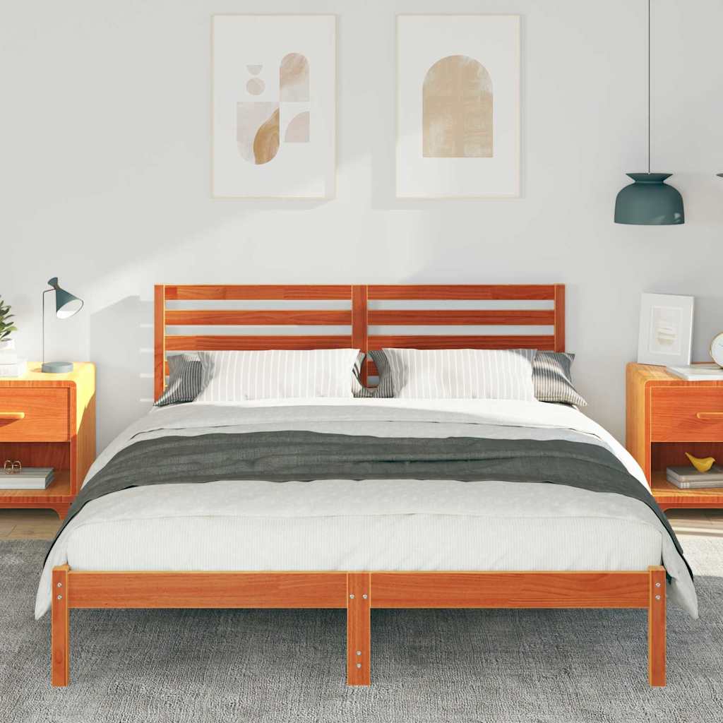 Bedframe Wasbruin 160 x 200 cm Massief grenenhout is nu te koop bij PeponiXL, paradijselijk wonen!