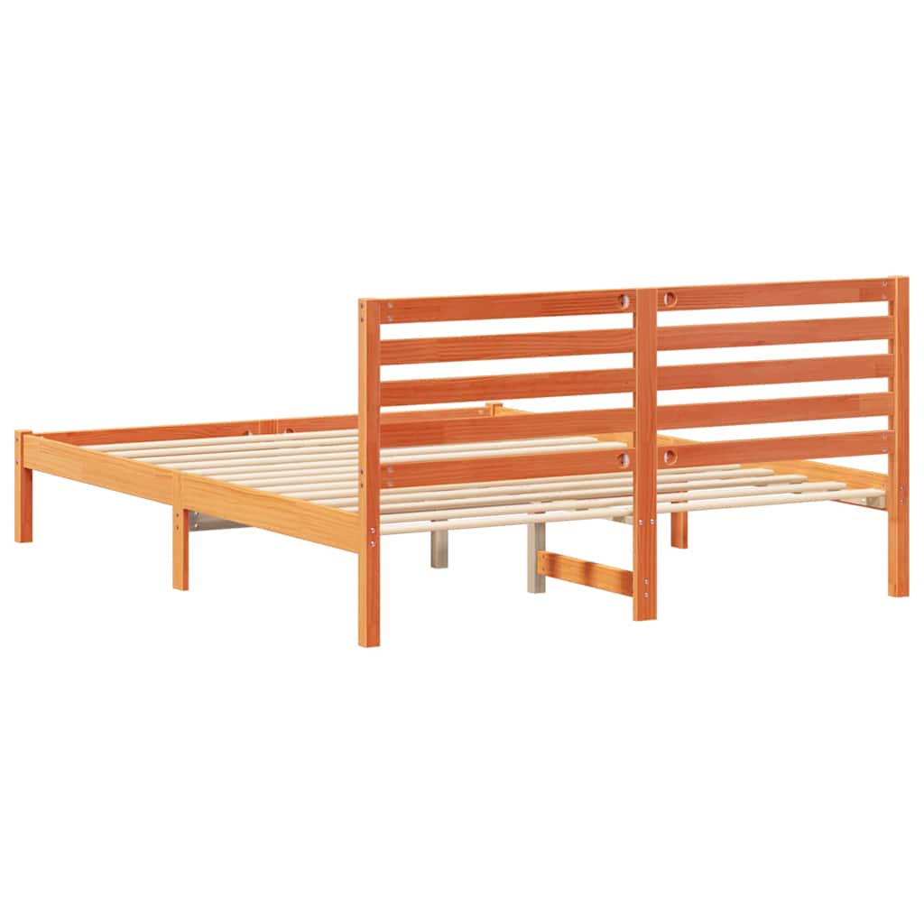 Bedframe Wasbruin 160 x 200 cm Massief grenenhout is nu te koop bij PeponiXL, paradijselijk wonen!