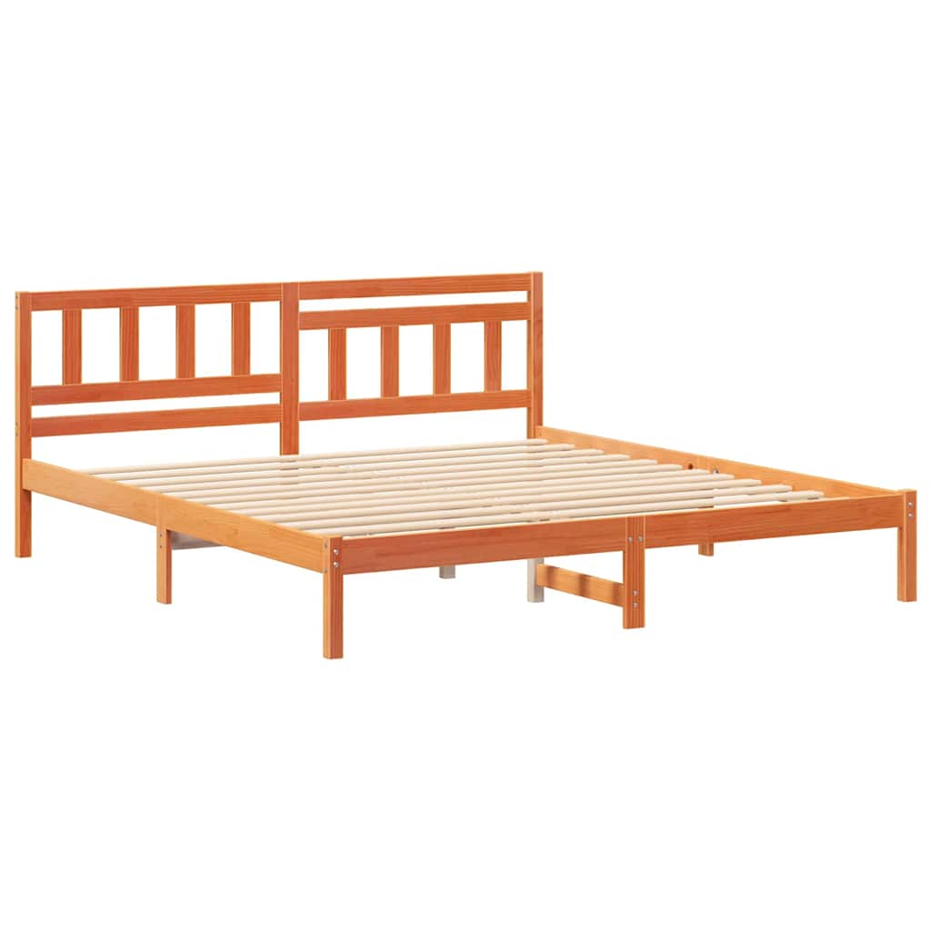 Bedframe Wasbruin 140 x 200 cm Massief grenenhout is nu te koop bij PeponiXL, paradijselijk wonen!