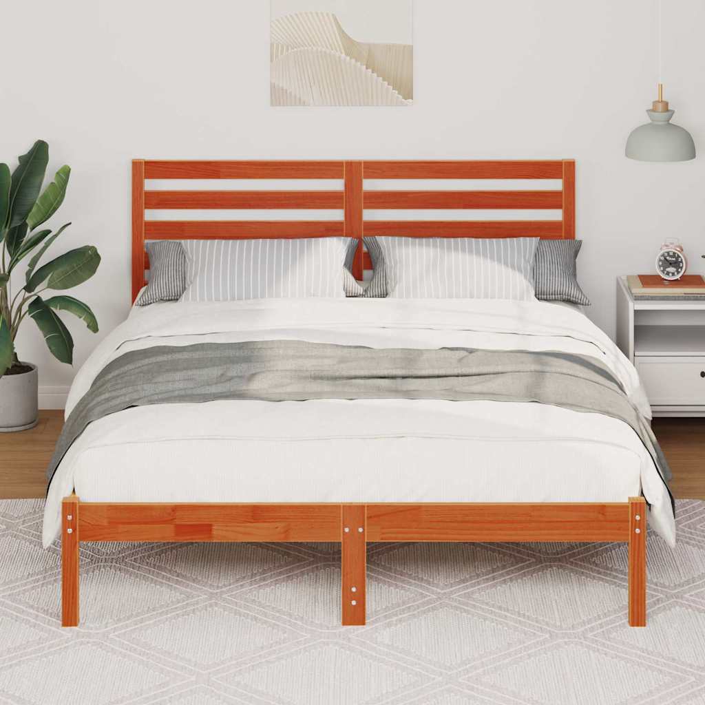Bedframe Wasbruin 140 x 190 cm Massief grenenhout is nu te koop bij PeponiXL, paradijselijk wonen!