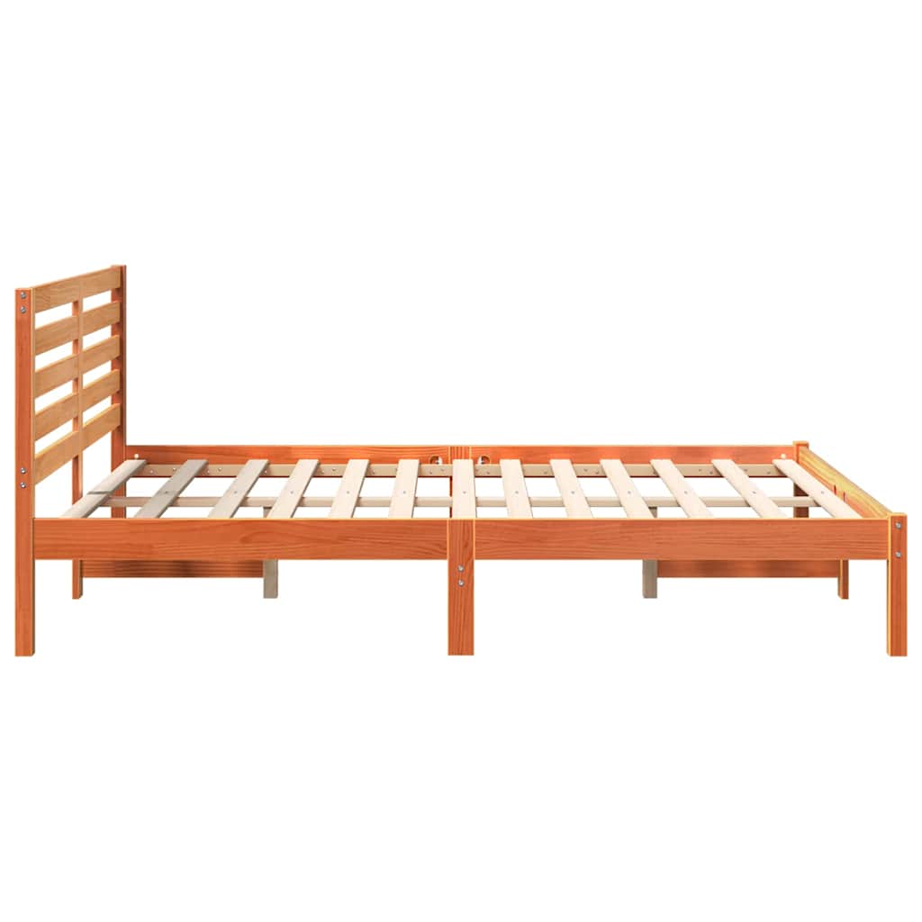 Bedframe Wasbruin 140 x 190 cm Massief grenenhout is nu te koop bij PeponiXL, paradijselijk wonen!