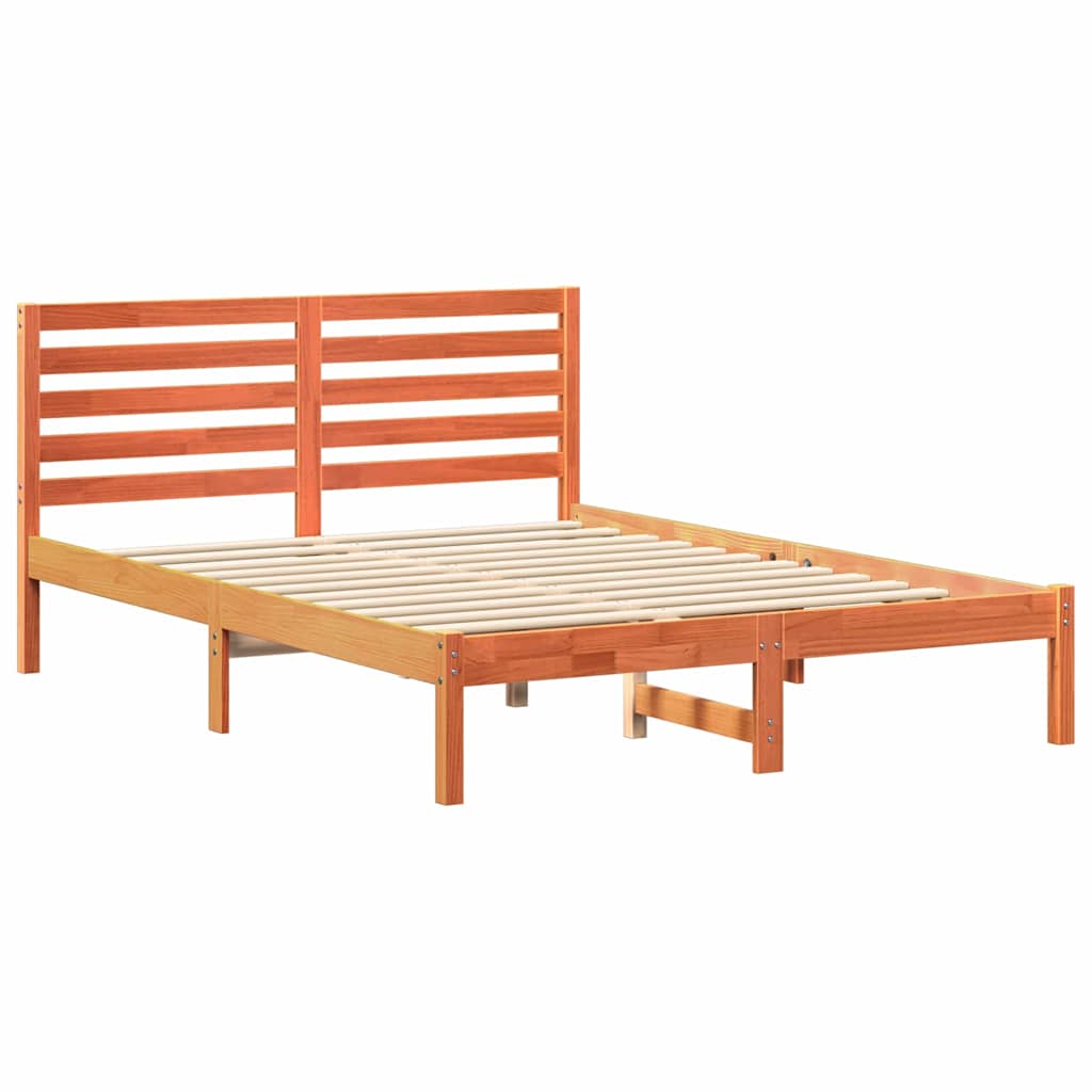 Bedframe Wasbruin 135 x 190 cm Massief grenenhout is nu te koop bij PeponiXL, paradijselijk wonen!