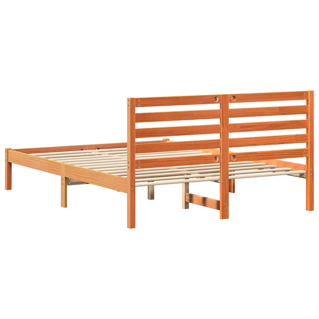 Bedframe Wasbruin 135 x 190 cm Massief grenenhout is nu te koop bij PeponiXL, paradijselijk wonen!