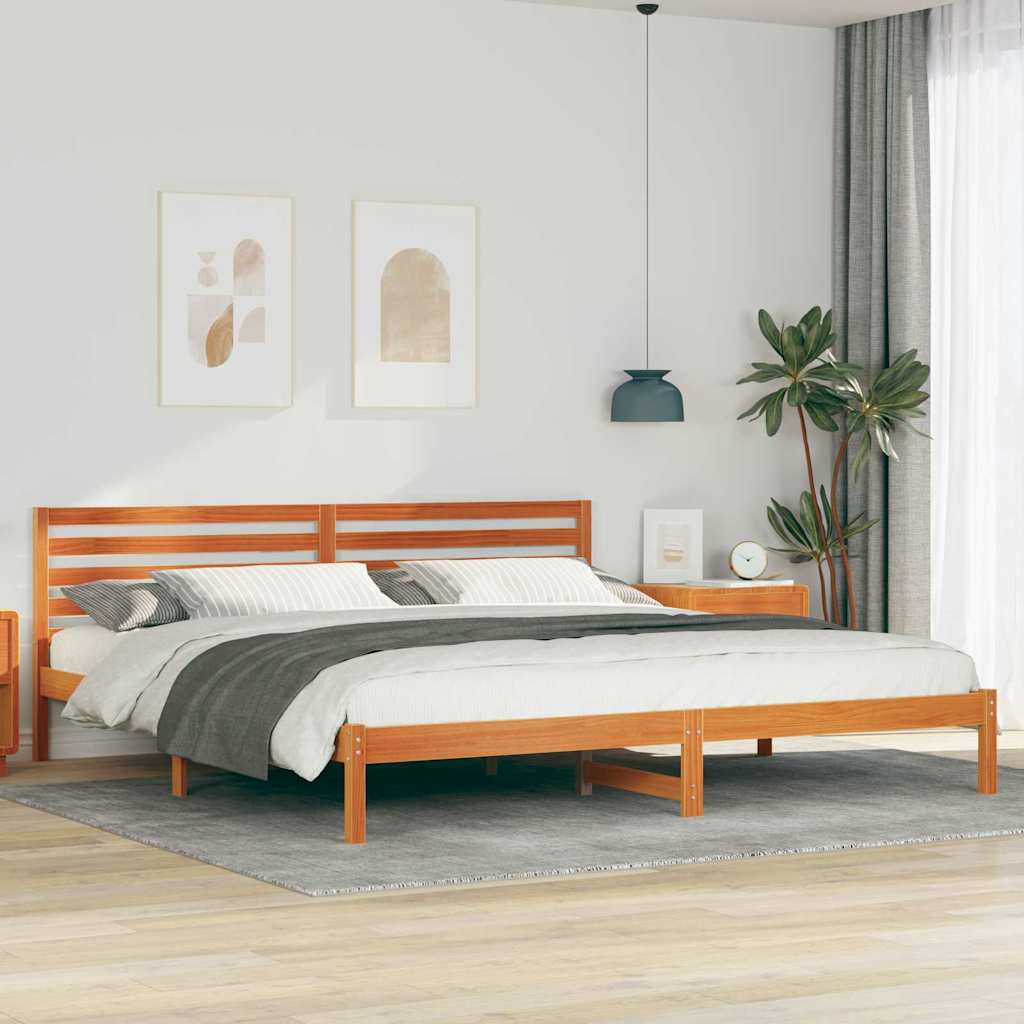 Bedframe Wasbruin 200 x 210 cm Massief grenenhout is nu te koop bij PeponiXL, paradijselijk wonen!
