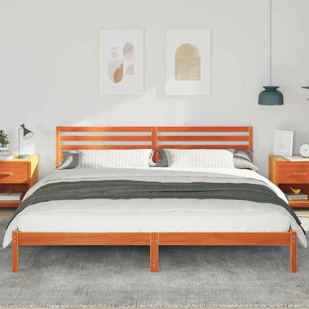 Bedframe Wasbruin 200 x 210 cm Massief grenenhout is nu te koop bij PeponiXL, paradijselijk wonen!