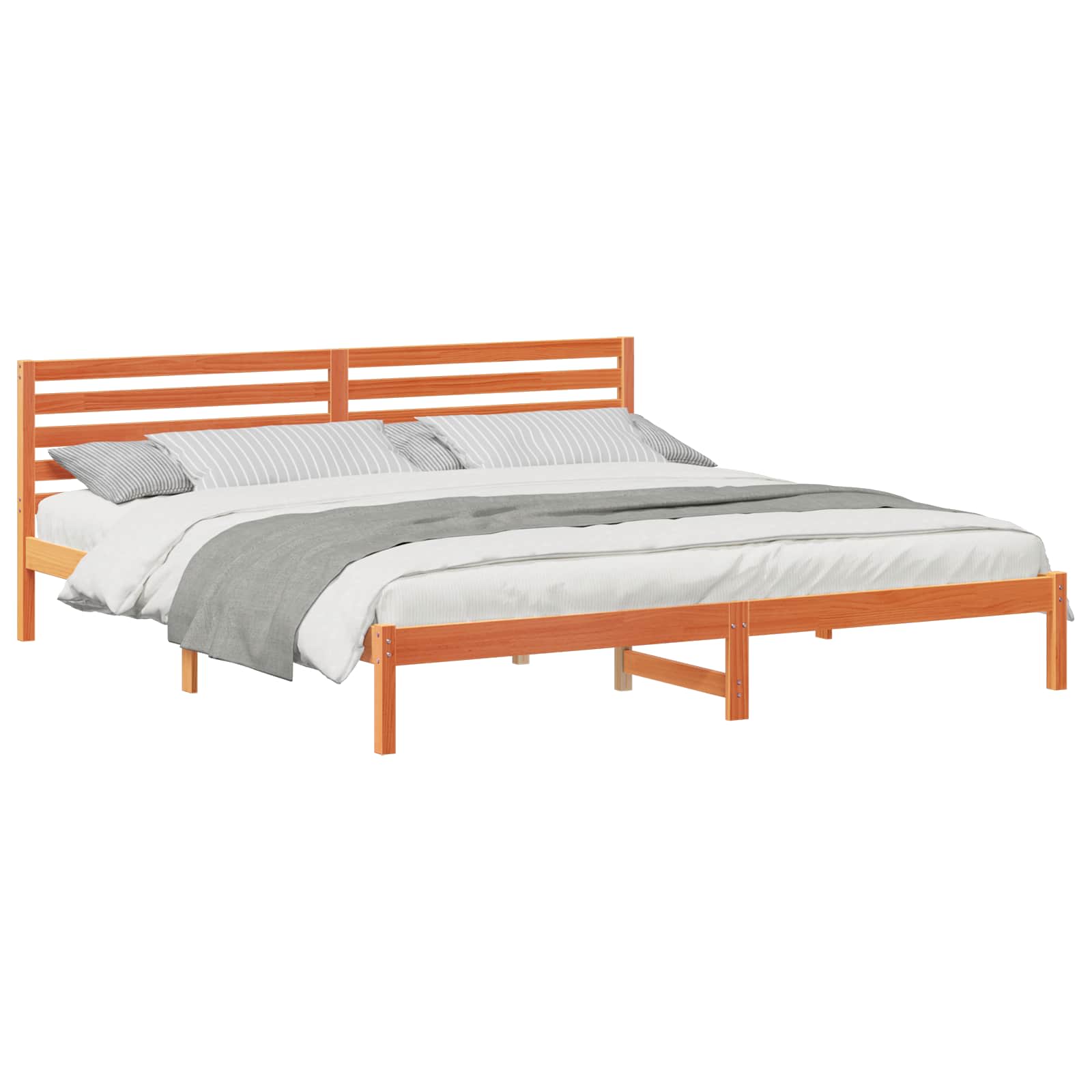 Bedframe Wasbruin 200 x 210 cm Massief grenenhout is nu te koop bij PeponiXL, paradijselijk wonen!
