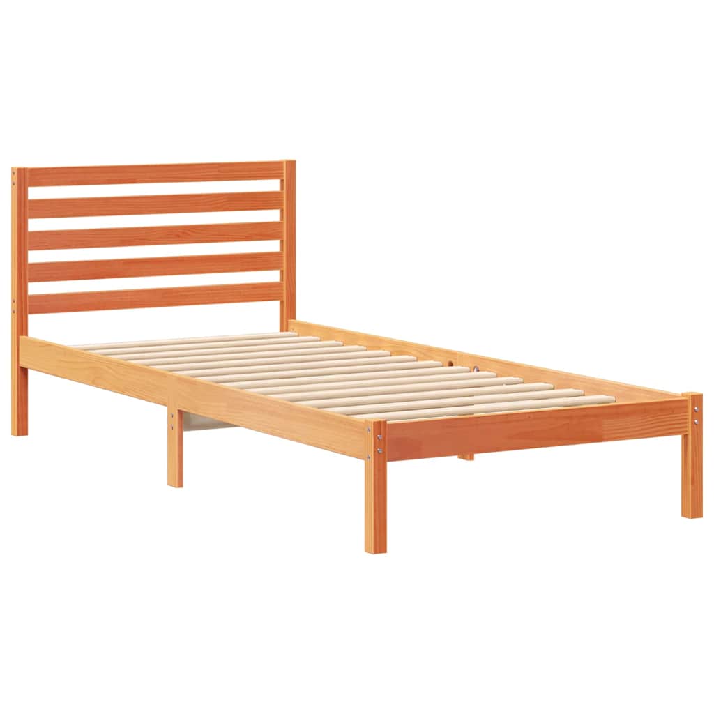 Bedframe Wasbruin 100 x 220 cm Massief grenenhout is nu te koop bij PeponiXL, paradijselijk wonen!
