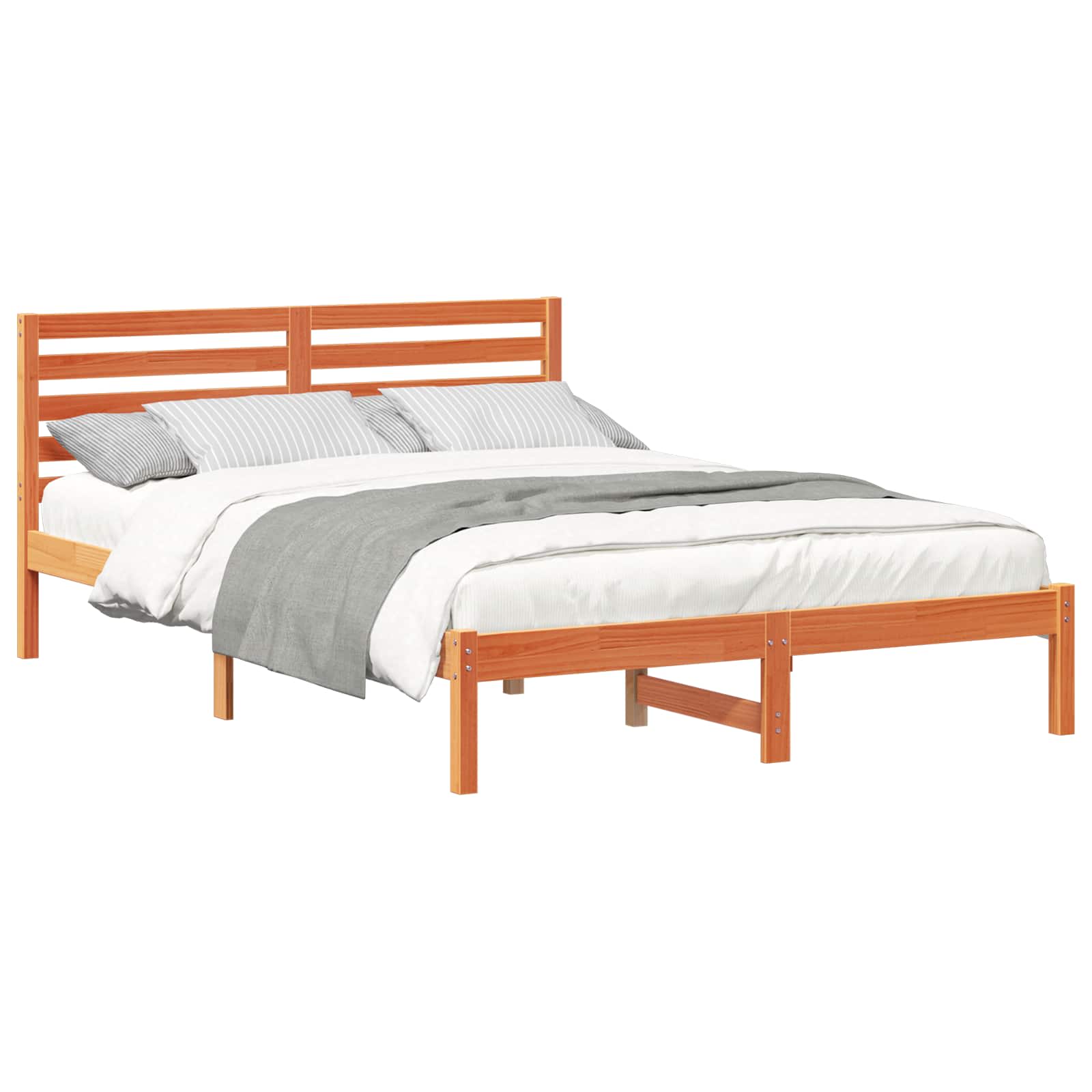 Bedframe Wasbruin 140 x 220 cm Massief grenenhout is nu te koop bij PeponiXL, paradijselijk wonen!