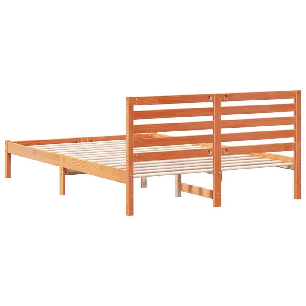 Bedframe Wasbruin 140 x 220 cm Massief grenenhout is nu te koop bij PeponiXL, paradijselijk wonen!