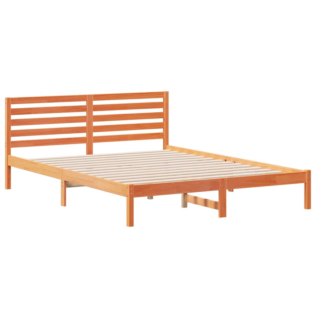 Bedframe Wasbruin 160 x 220 cm Massief grenenhout is nu te koop bij PeponiXL, paradijselijk wonen!