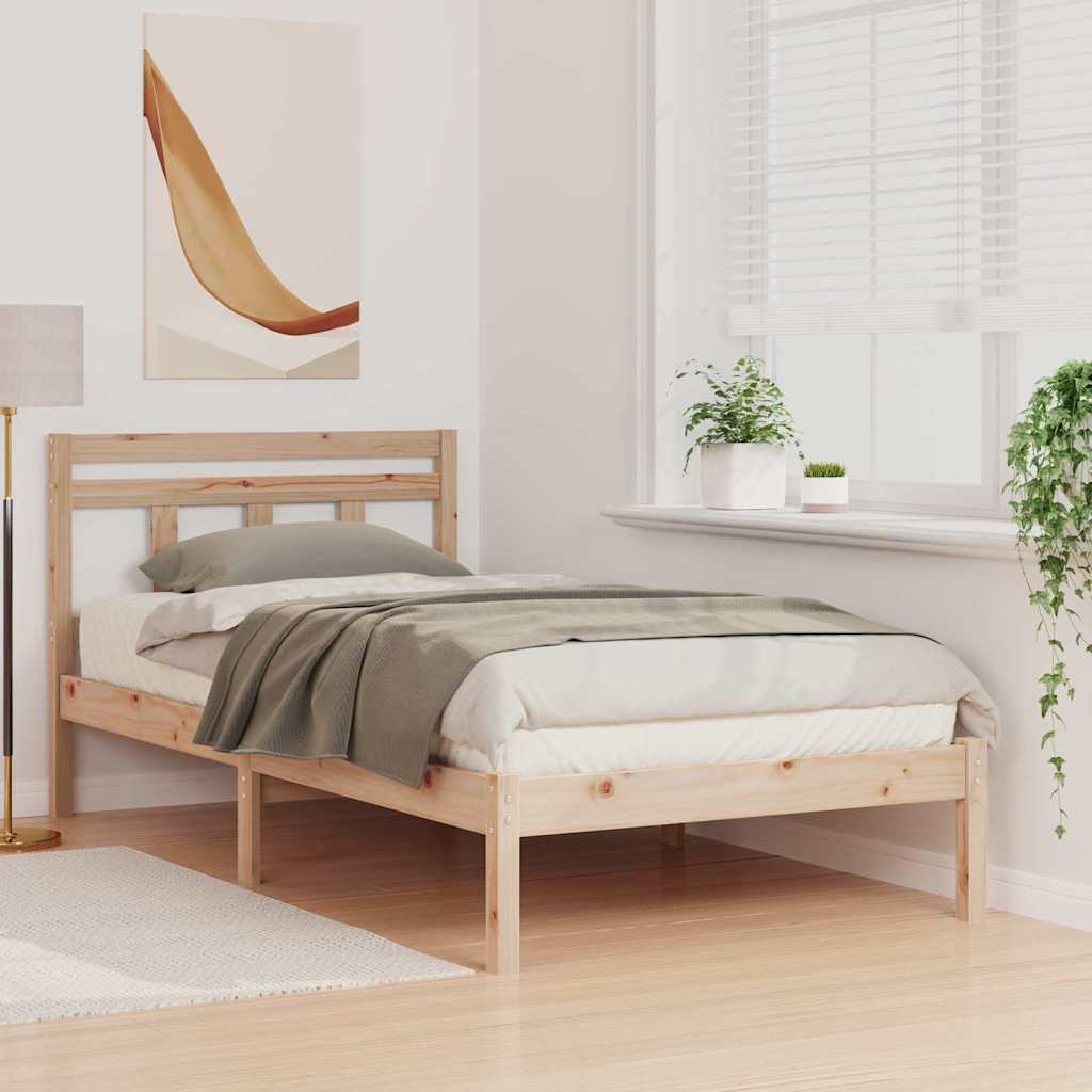 Bedframe Bruin 80 x 200 cm Massief grenenhout is nu te koop bij PeponiXL, paradijselijk wonen!