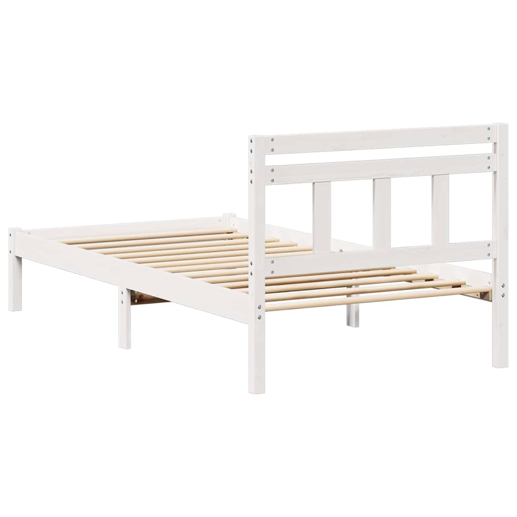 Bedframe Wit 80 x 200 cm Massief grenenhout is nu te koop bij PeponiXL, paradijselijk wonen!