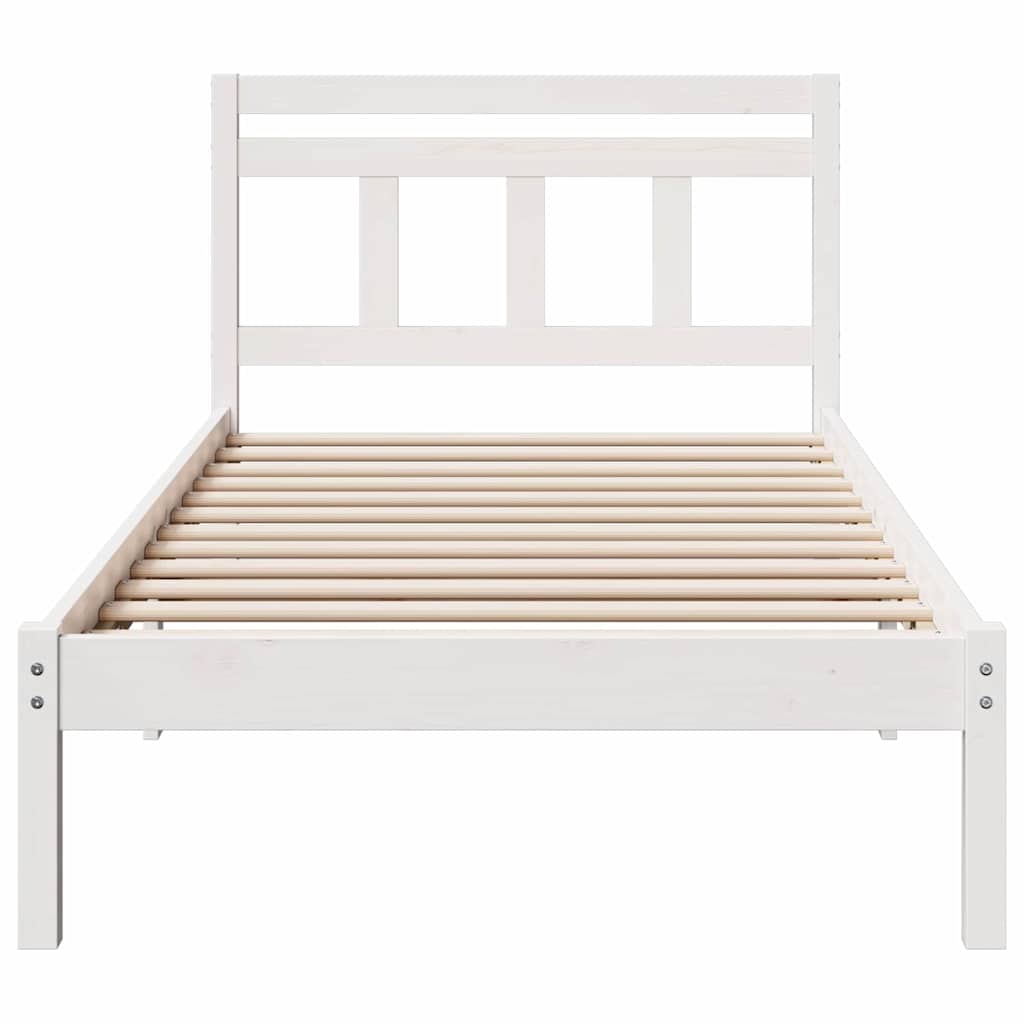 Bedframe Wit 80 x 200 cm Massief grenenhout is nu te koop bij PeponiXL, paradijselijk wonen!