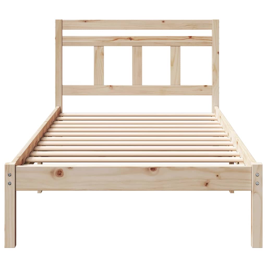 Bedframe Bruin 90 x 200 cm Massief grenenhout is nu te koop bij PeponiXL, paradijselijk wonen!