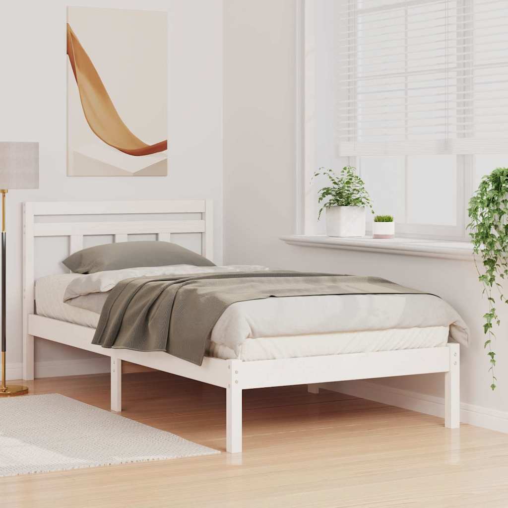 Bedframe Wit 100 x 200 cm Massief grenenhout is nu te koop bij PeponiXL, paradijselijk wonen!